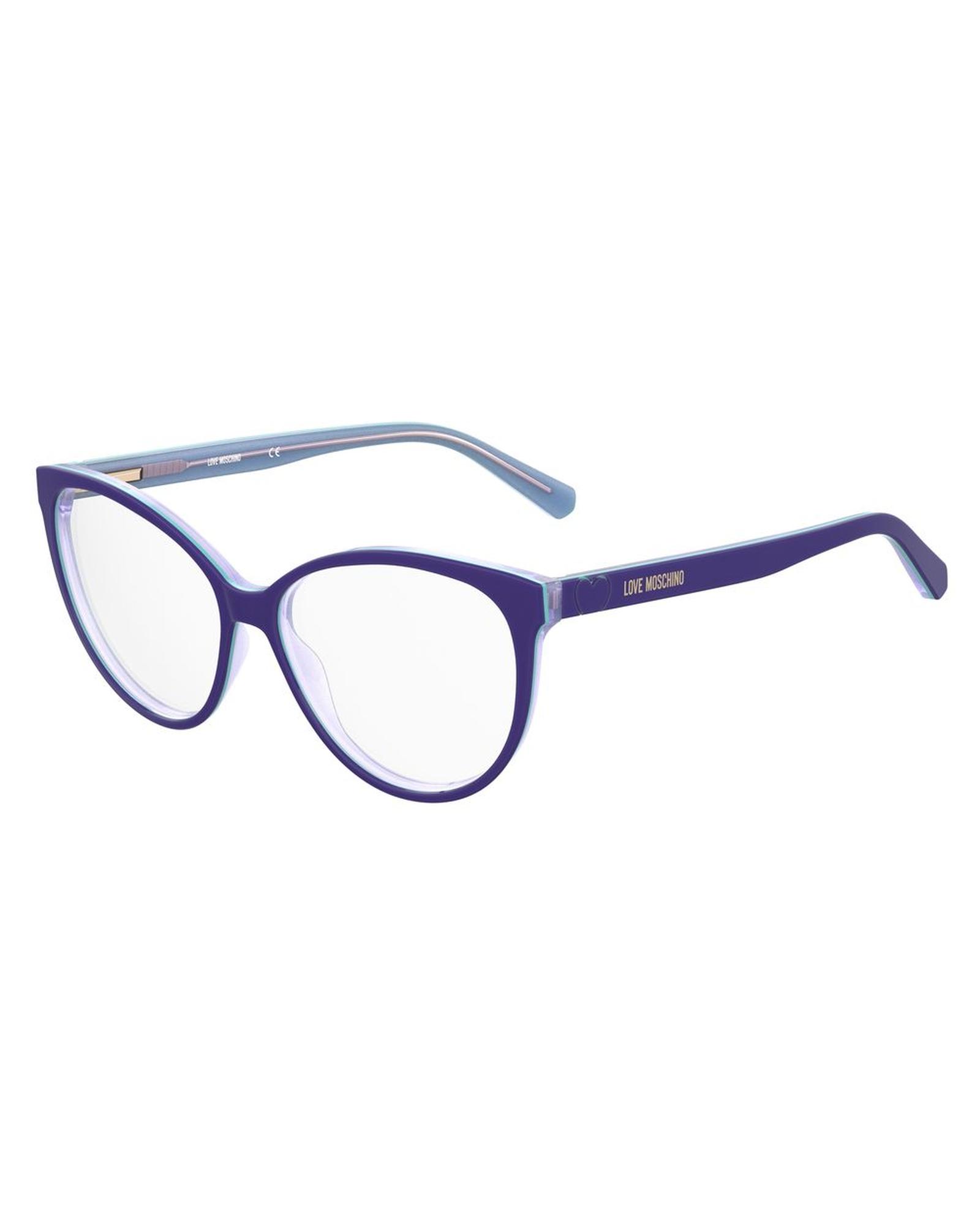 V539-LMMOL591B3VAC-202506170835-00 Love Moschino Women's Purple Acetate Frames - One Size - Image 1