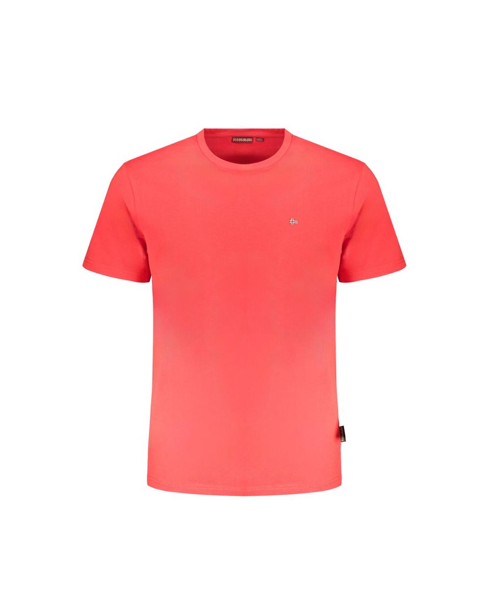 V539-NA-31617-XXL-202506171226-00 Napapijri Men's Red Cotton T-Shirt - 2XL - Image 1