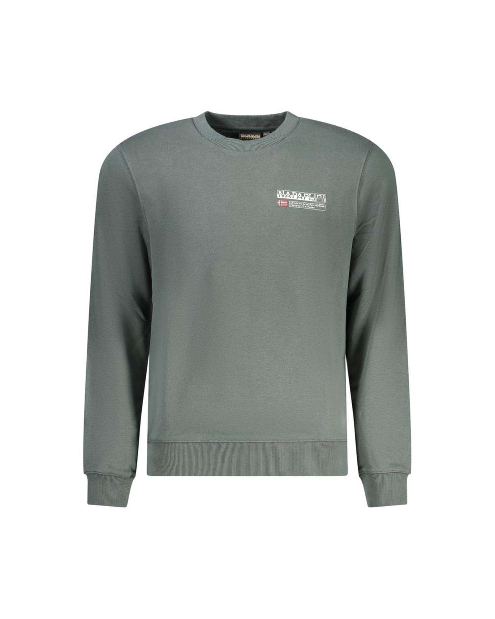 V539-NA-32127-XL-202506171235-00 Napapijri Men's Green Cotton Sweater - XL - Image 1