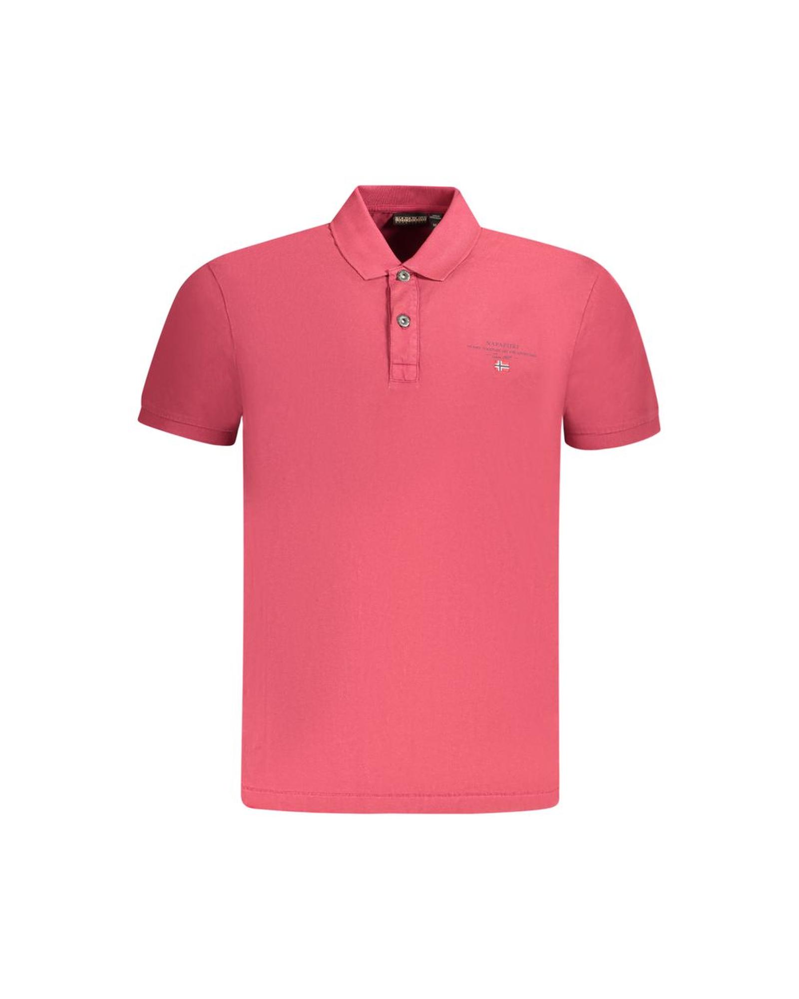 V539-NA-35713-XL-202506171336-00 Napapijri Men's Red Cotton Polo Shirt - XL - Image 1