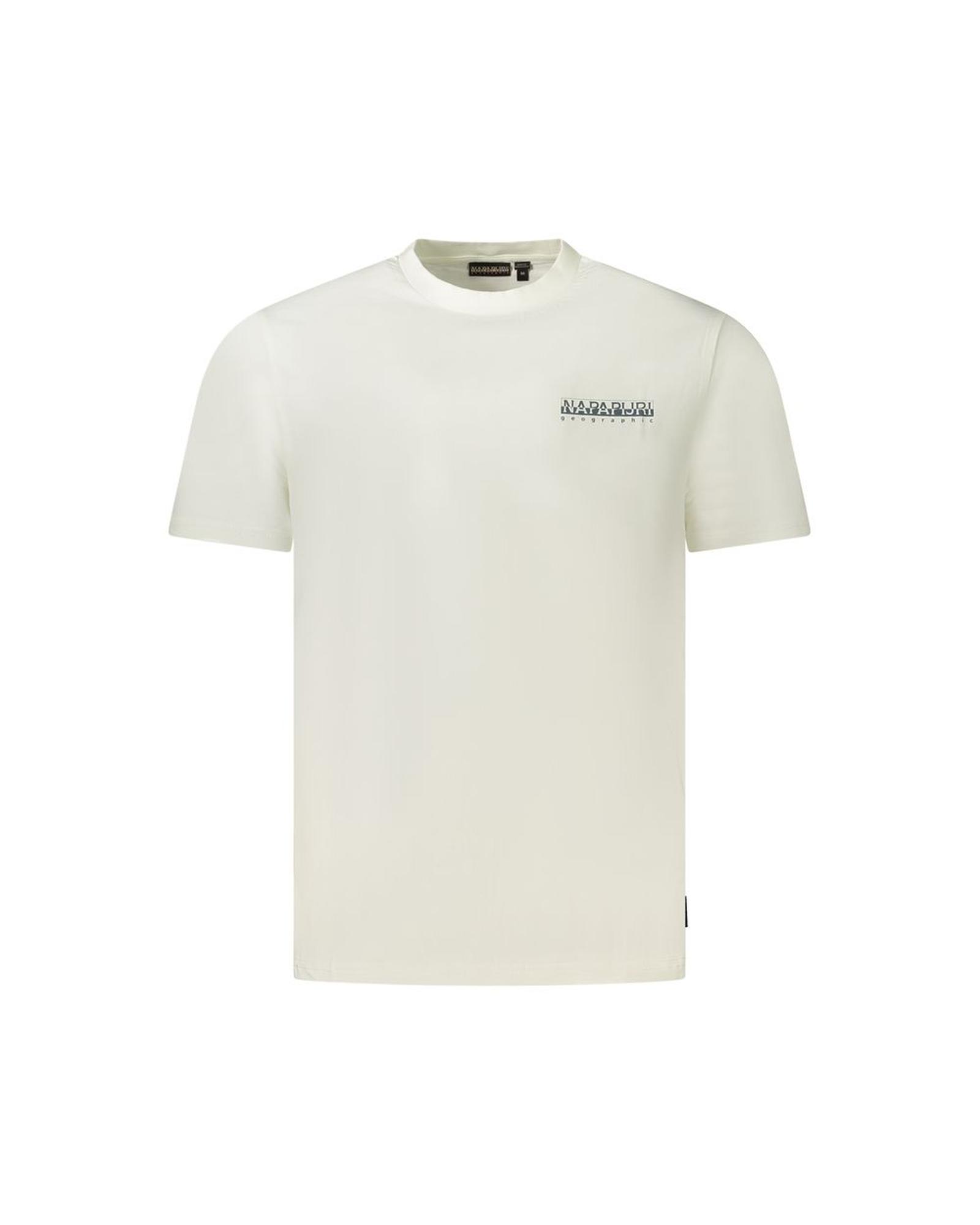 V539-NA-35886-M-202506171046-00 Napapijri Men's White Cotton T-Shirt - M - Image 1
