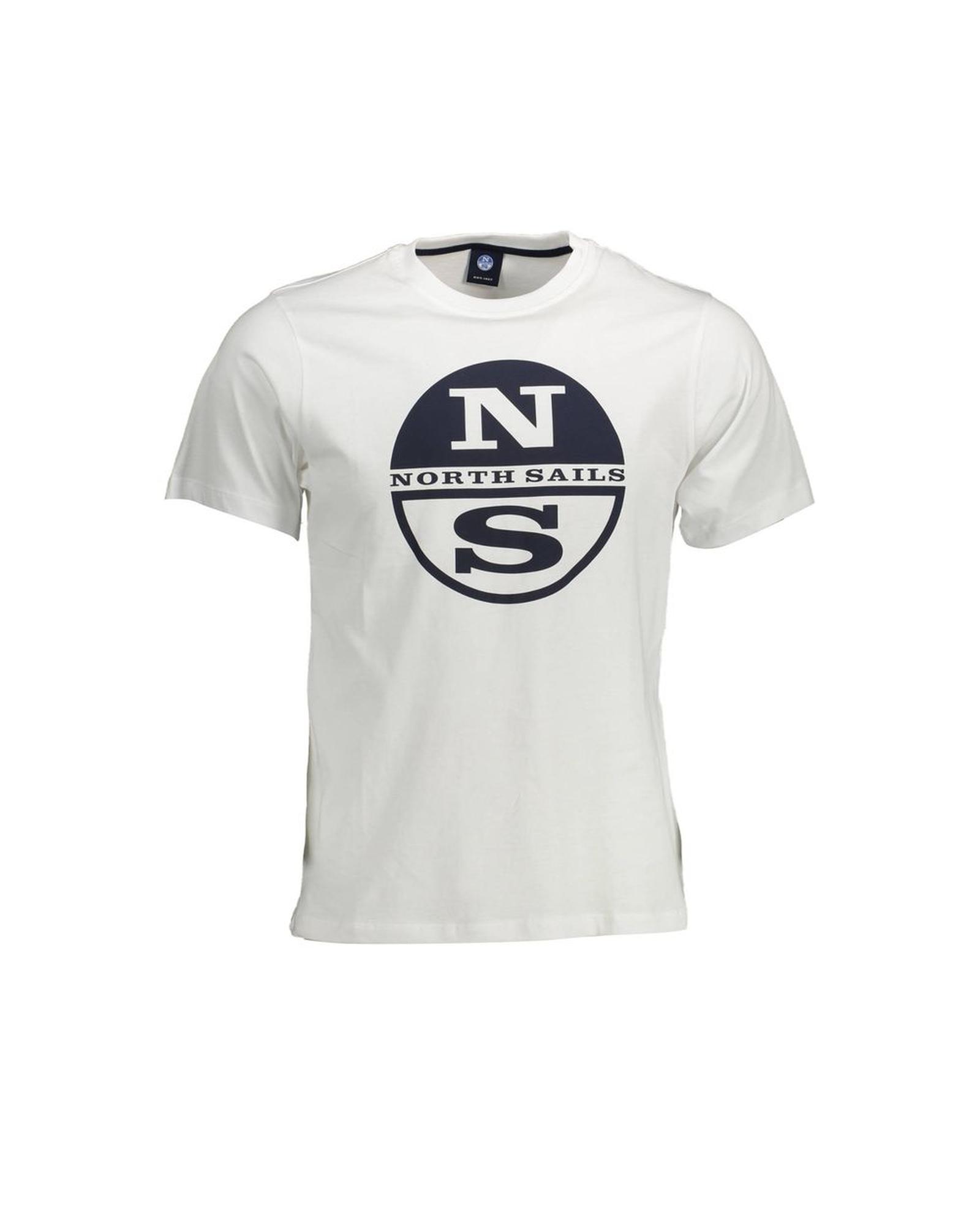 V539-NO-10766-XL-202506171212-00 North Sails Men's Elegant White Printed Round Neck Tee - XL - Image 1