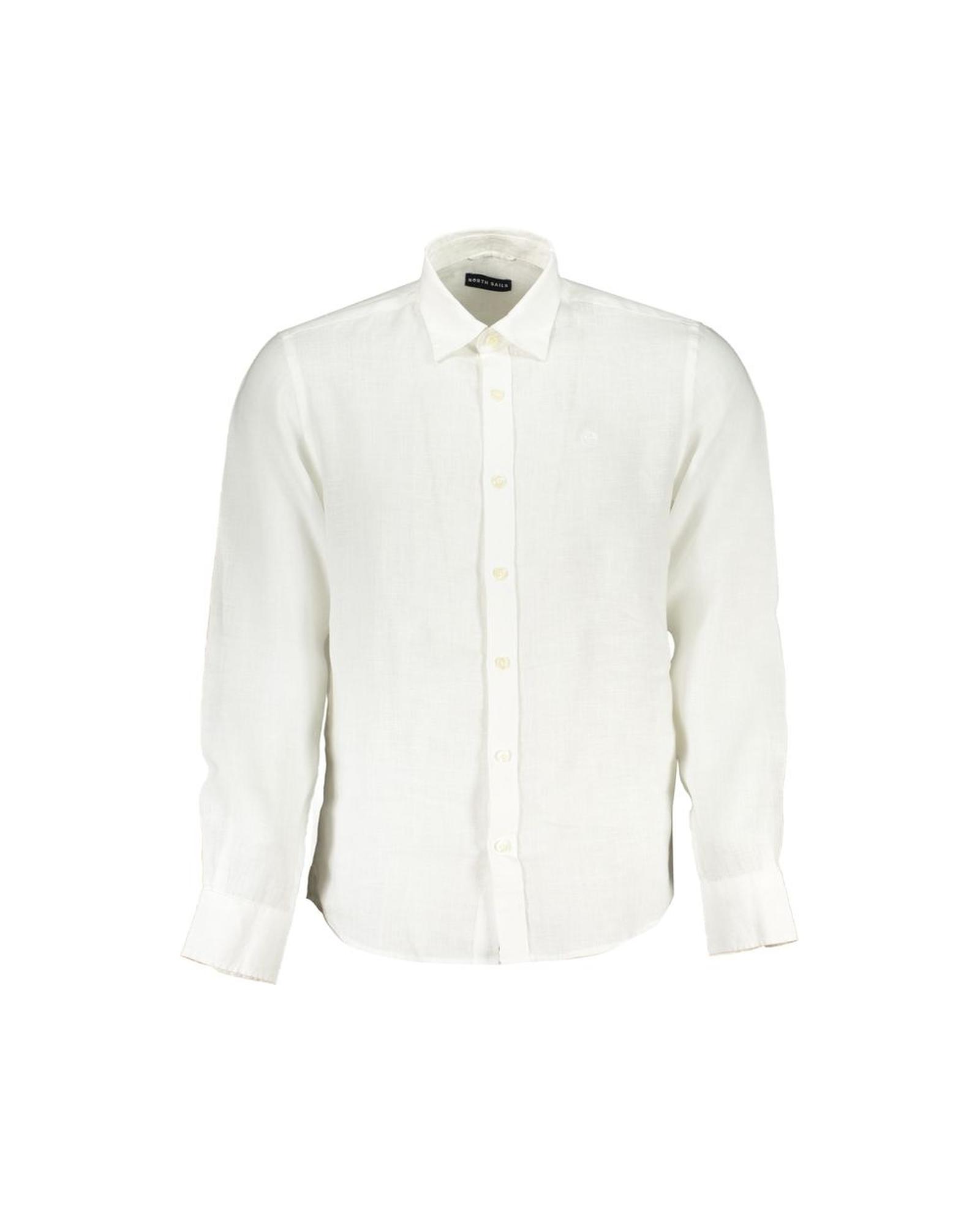 V539-NO-29879-S-202506171917-00 North Sails Men's White Linen Shirt - S - Image 1