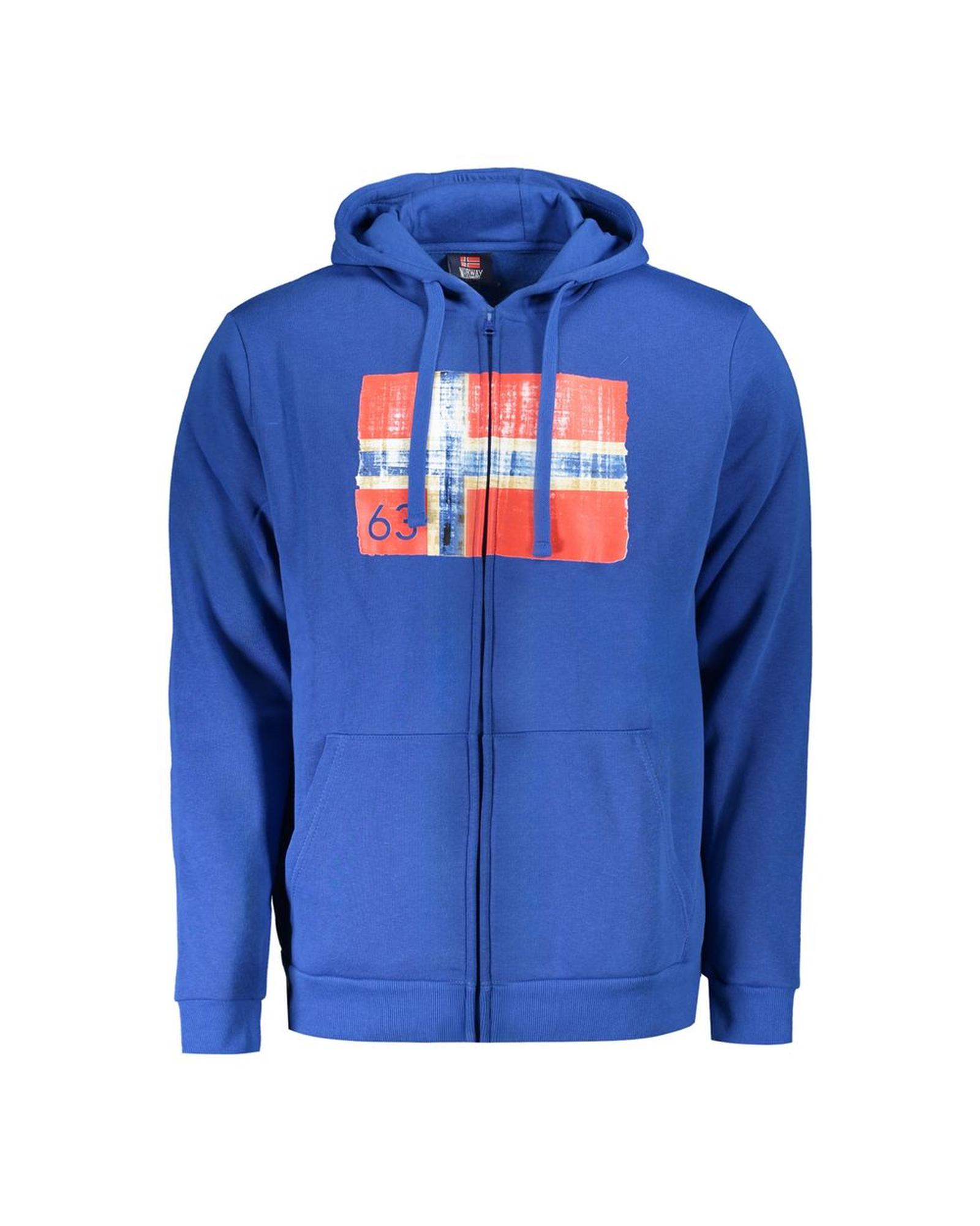 V539-NO-31851-XL-202506171726-00 Norway 1963 Men's Blue Cotton Sweater - XL - Image 1