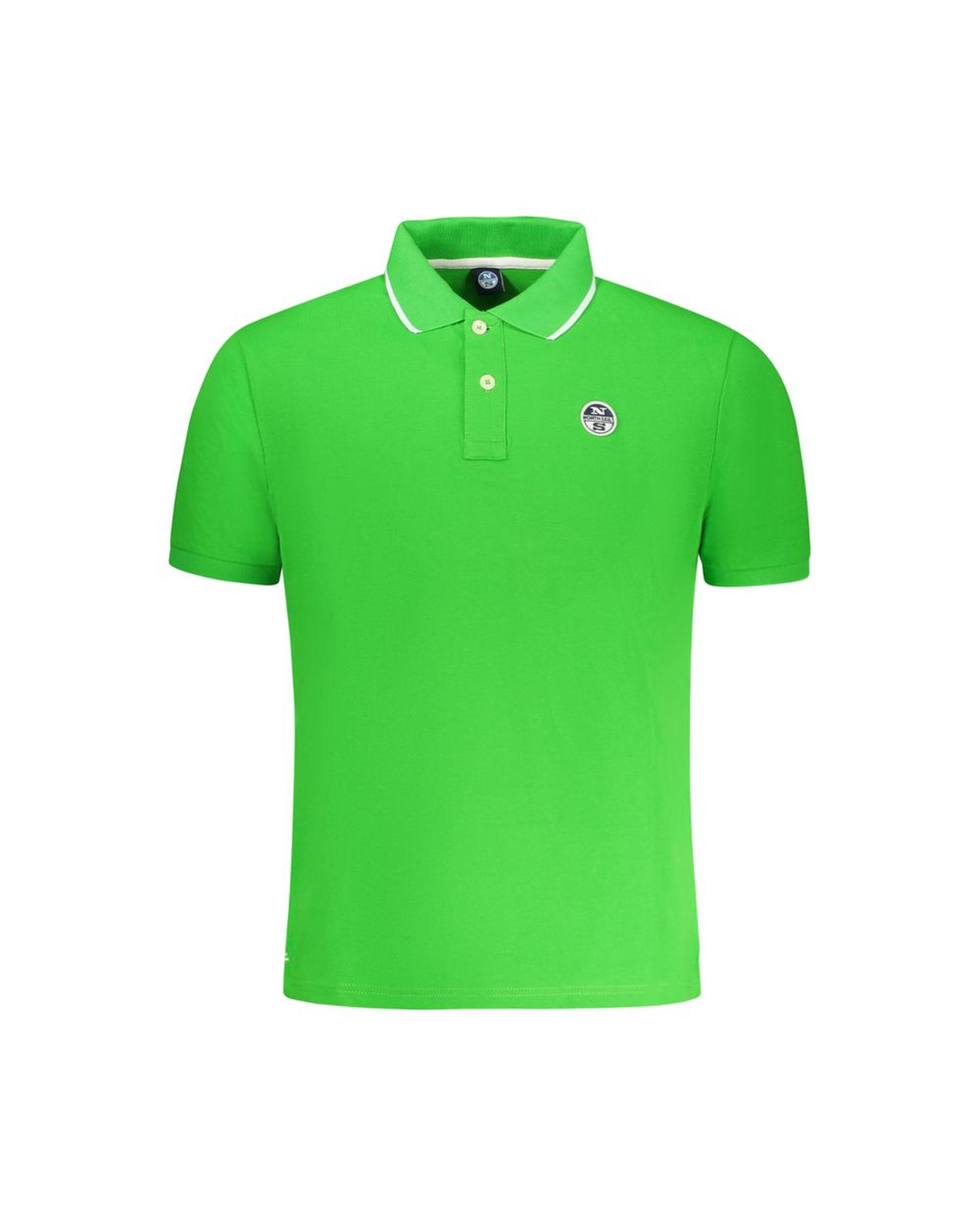 V539-NO-35042-S-202506180127-00 North Sails Men's Green Cotton Polo Shirt - S - Image 1