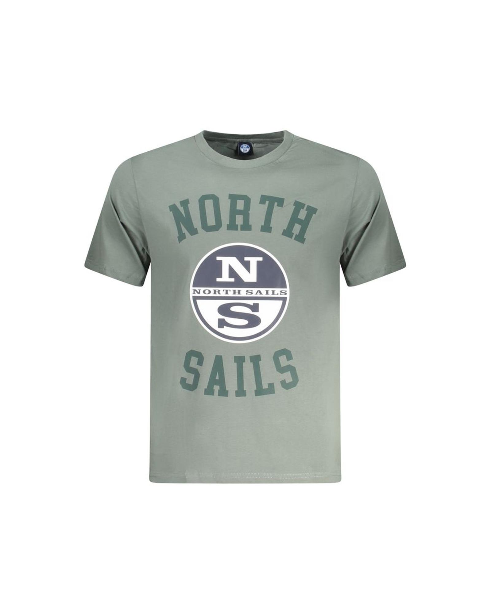 V539-NO-35048-L-202506180145-00 North Sails Men's Green Cotton T-Shirt - L - Image 1