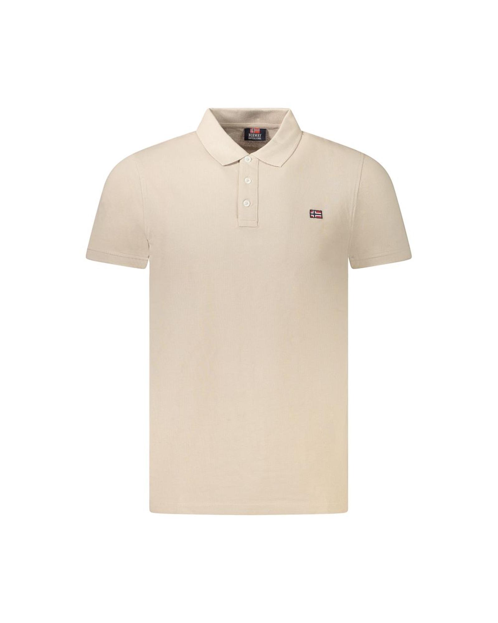 V539-NO-35501-L-202506180026-00 Norway 1963 Men's Beige Cotton Polo Shirt - L - Image 1