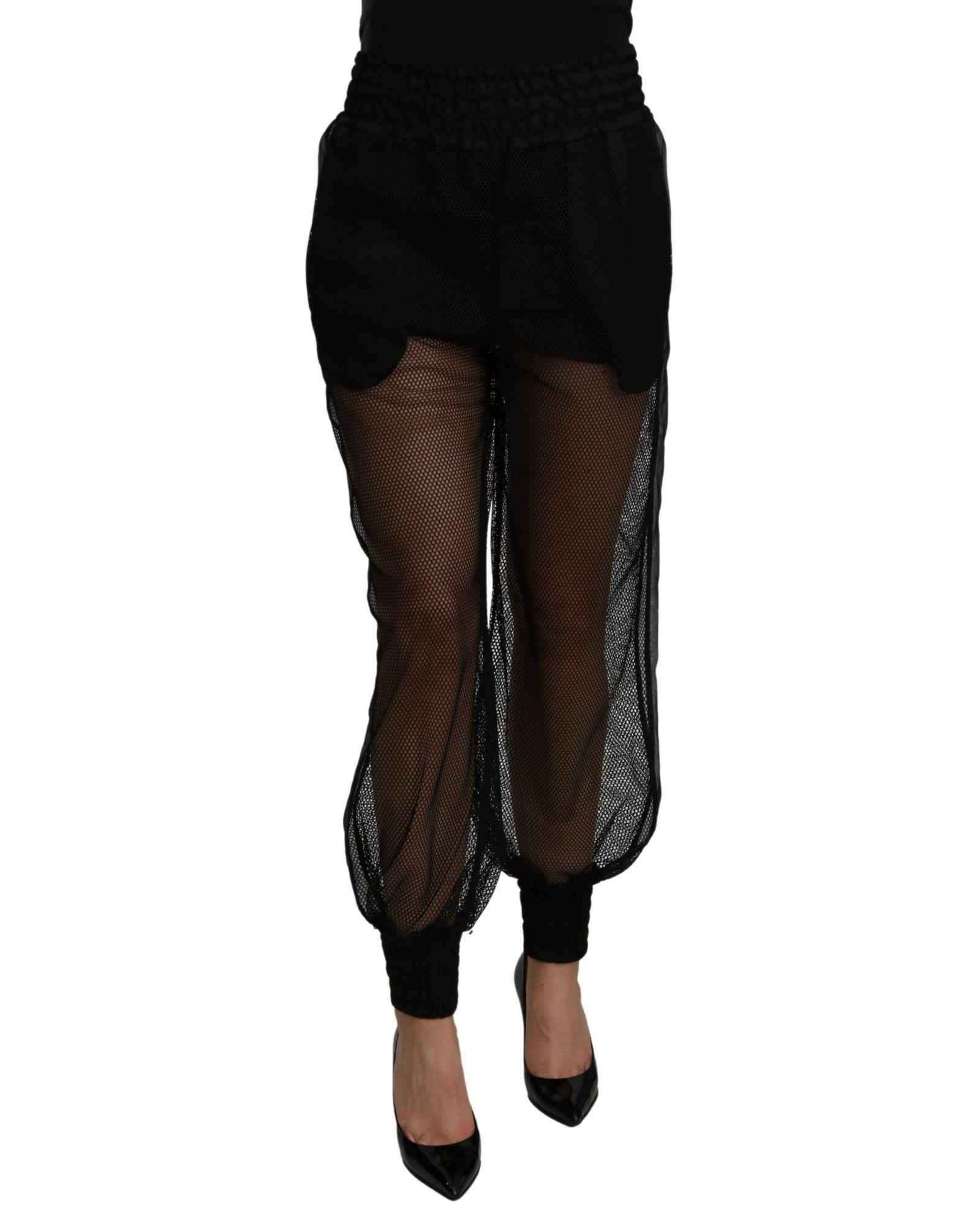 V539-PAN71100-38-202509011445-00 New Dolce & Gabbana High Waist Jogger Pants 38 IT Women - Image 1