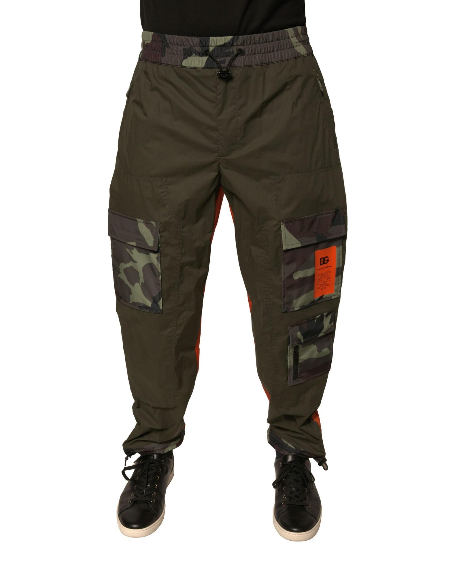 V539-PAN75686-46-202506180430-00 Dolce & Gabbana Men's Multicolor Camouflage Jogger Cargo Pants - 46 IT - Image 1