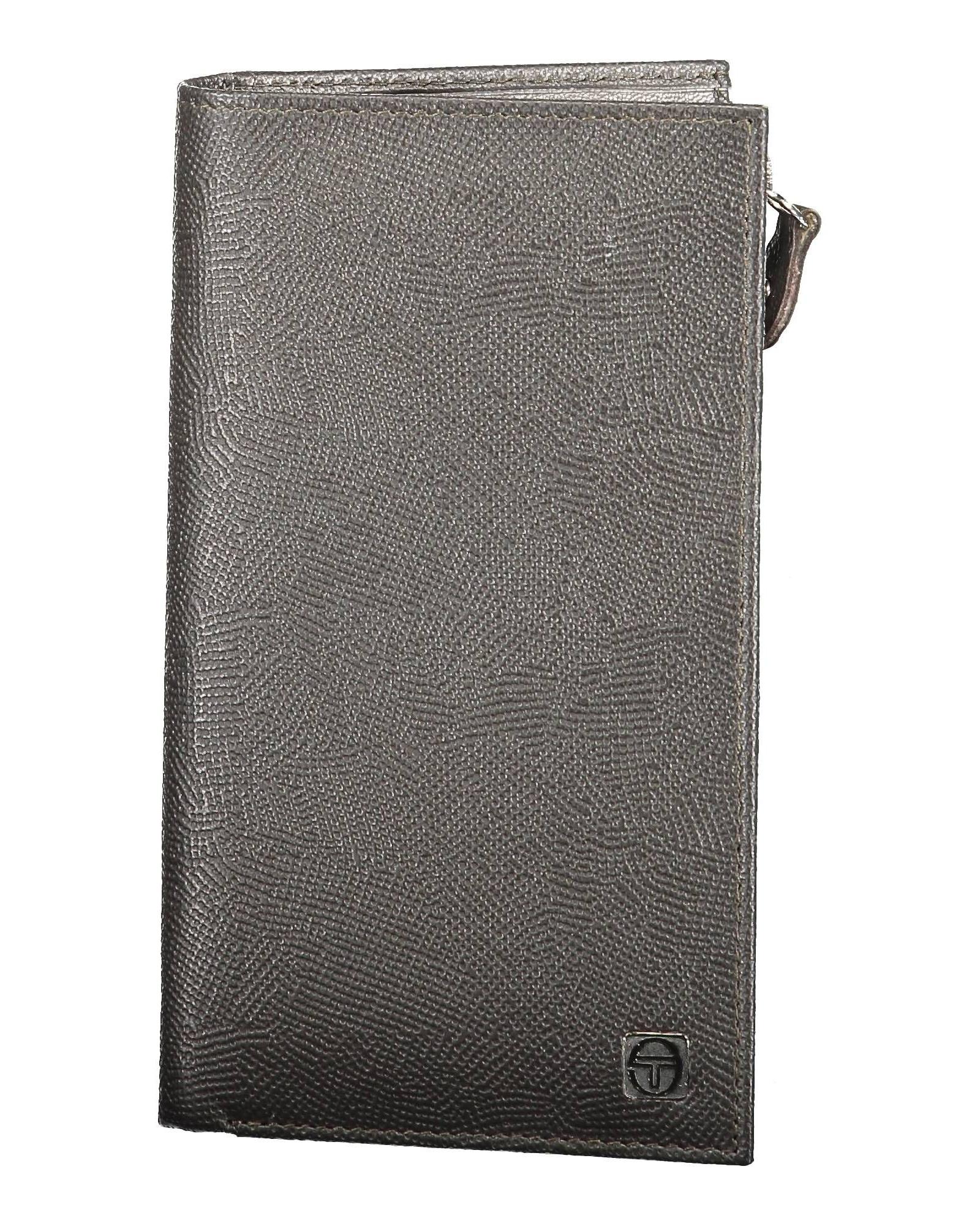 V539-SE-12857-202506180521-00 Sergio Tacchini Men's Elegant Leather Bifold Wallet with Coin Pocket - One Size - Image 1