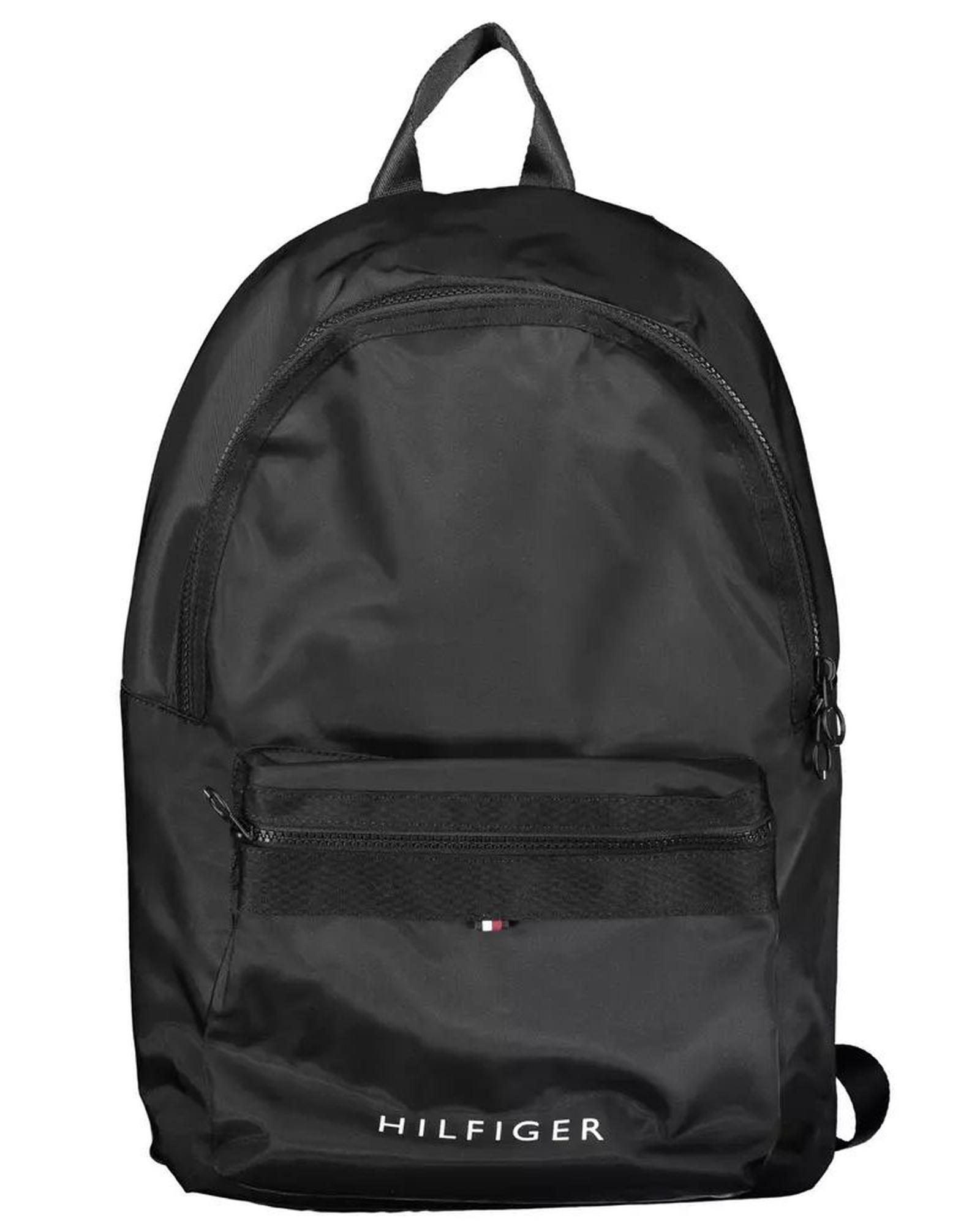 V539-TO-22078-202506180942-00 Tommy Hilfiger Men's Black Polyester Backpack - One Size - Image 1