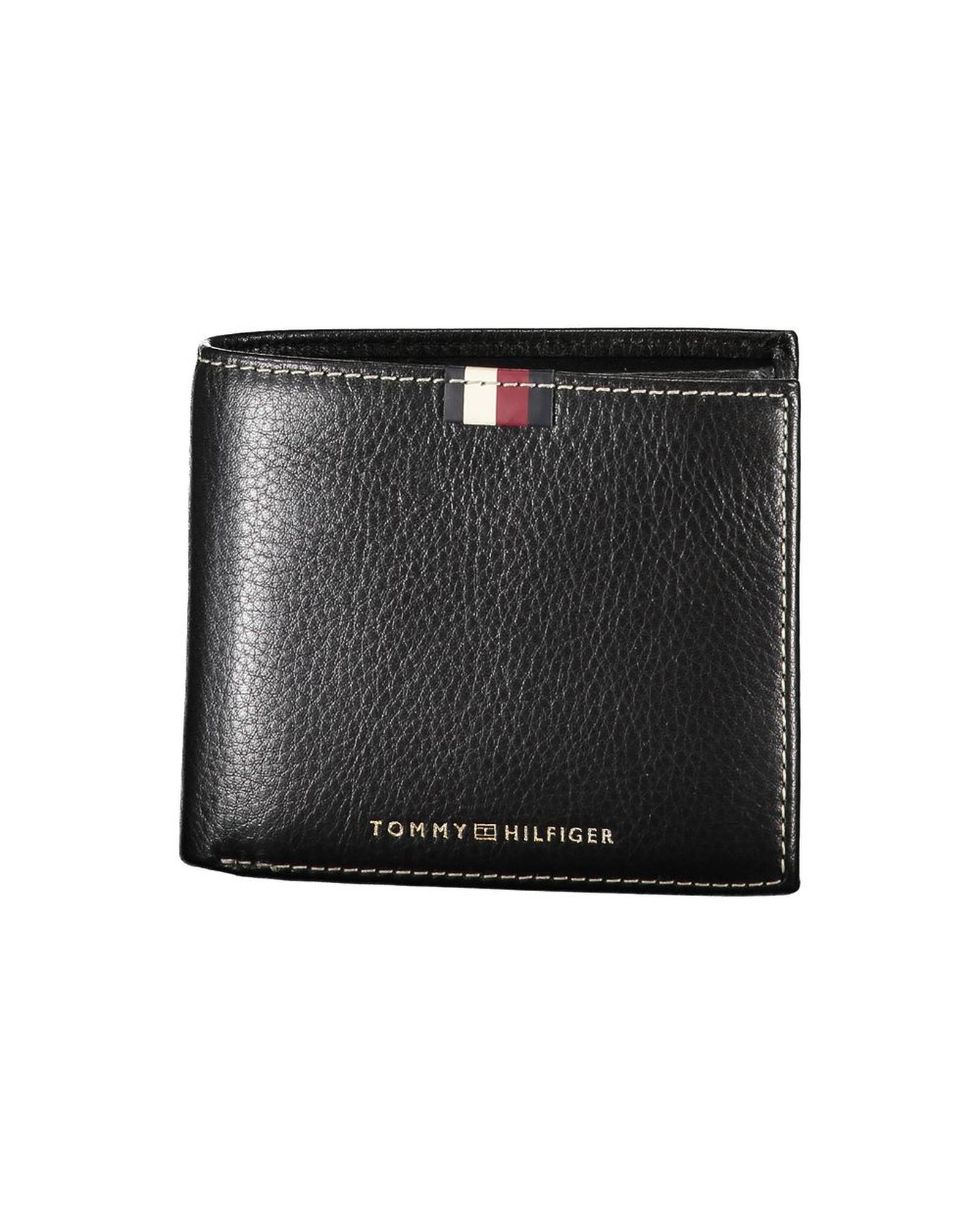 V539-TO-25966-202506180954-00 Tommy Hilfiger Men's Black Leather Wallet - One Size - Image 1