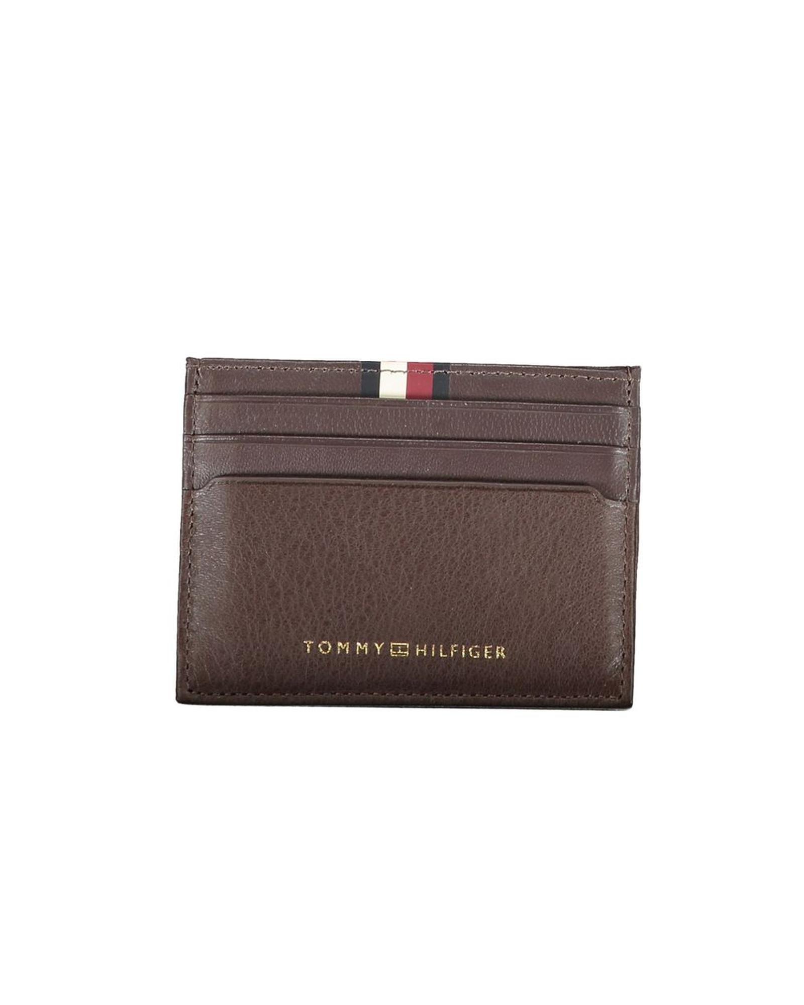 V539-TO-25978-202506181003-00 Tommy Hilfiger Men's Brown Leather Wallet - One Size - Image 1
