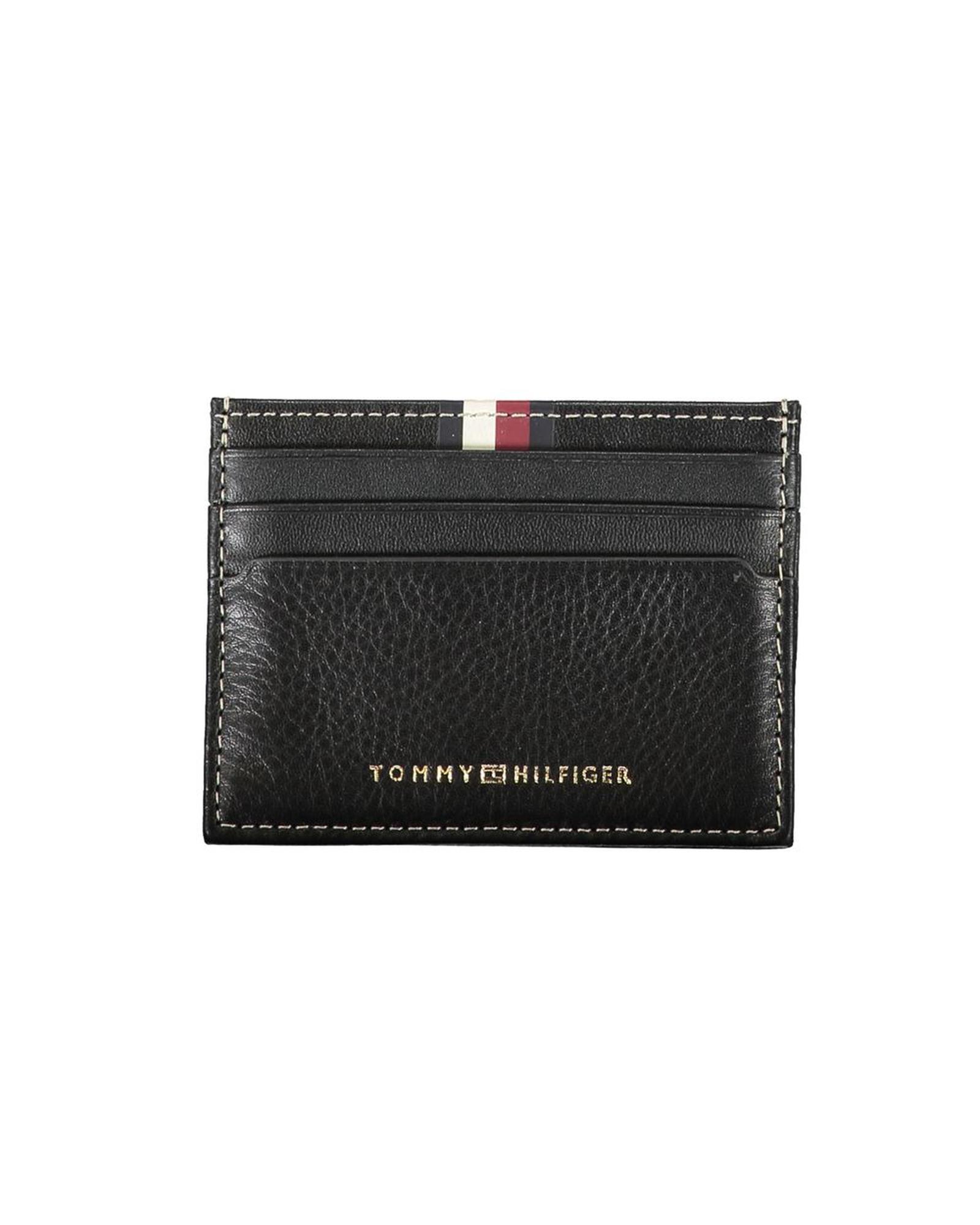 V539-TO-25987-202506181010-00 Tommy Hilfiger Men's Black Leather Wallet - One Size - Image 1