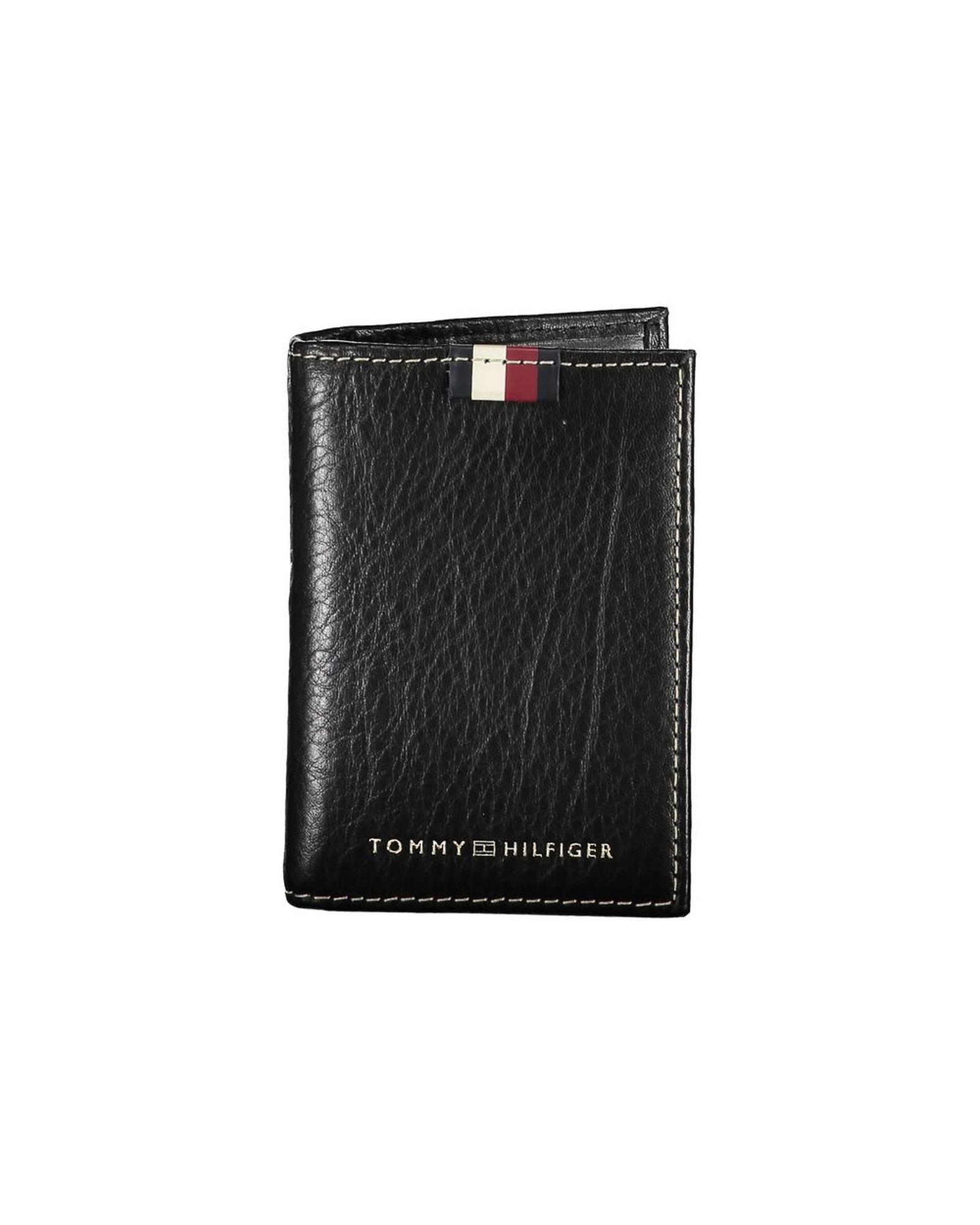 V539-TO-25990-202506181011-00 Tommy Hilfiger Men's Black Leather Wallet - One Size - Image 1