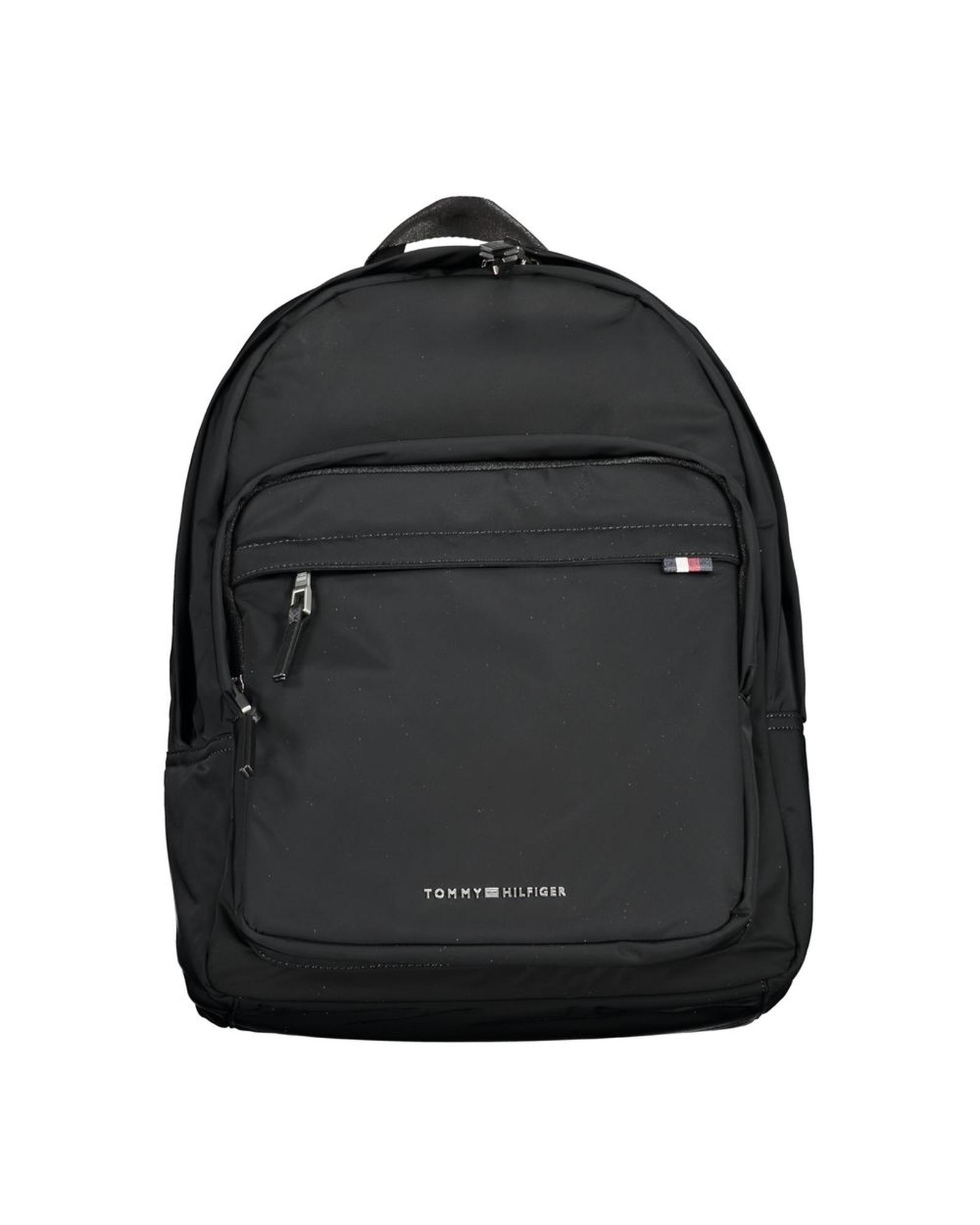 V539-TO-30726-202506180846-00 Tommy Hilfiger Men's Black Polyester Backpack - One Size - Image 1