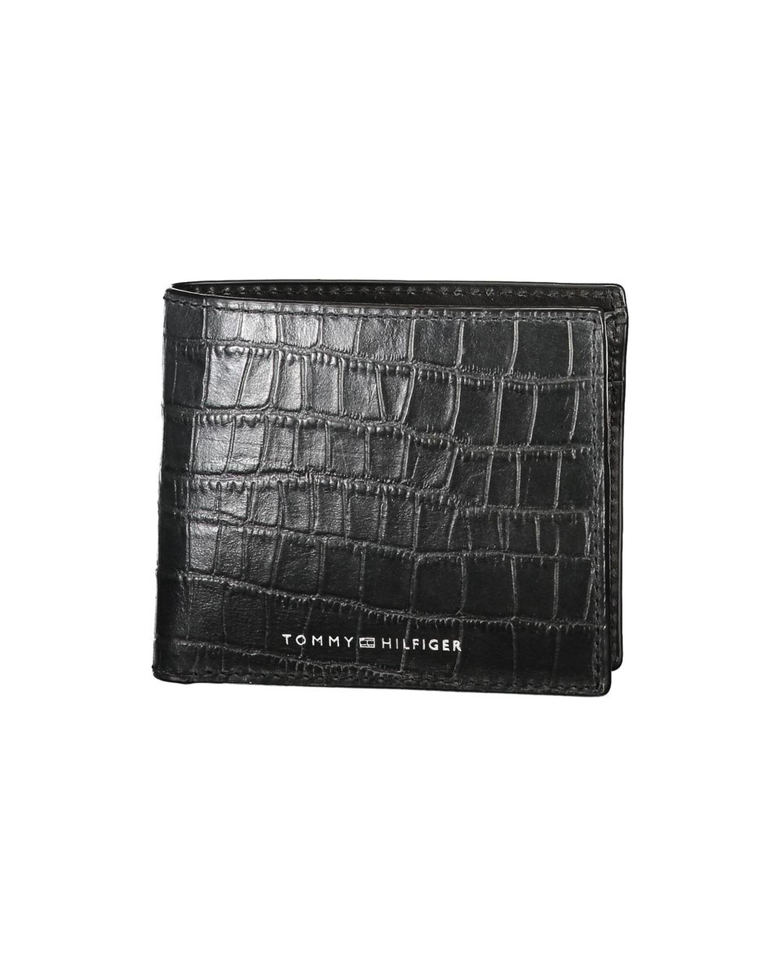 V539-TO-30745-202506180853-00 Tommy Hilfiger Men's Black Leather Wallet - One Size - Image 1