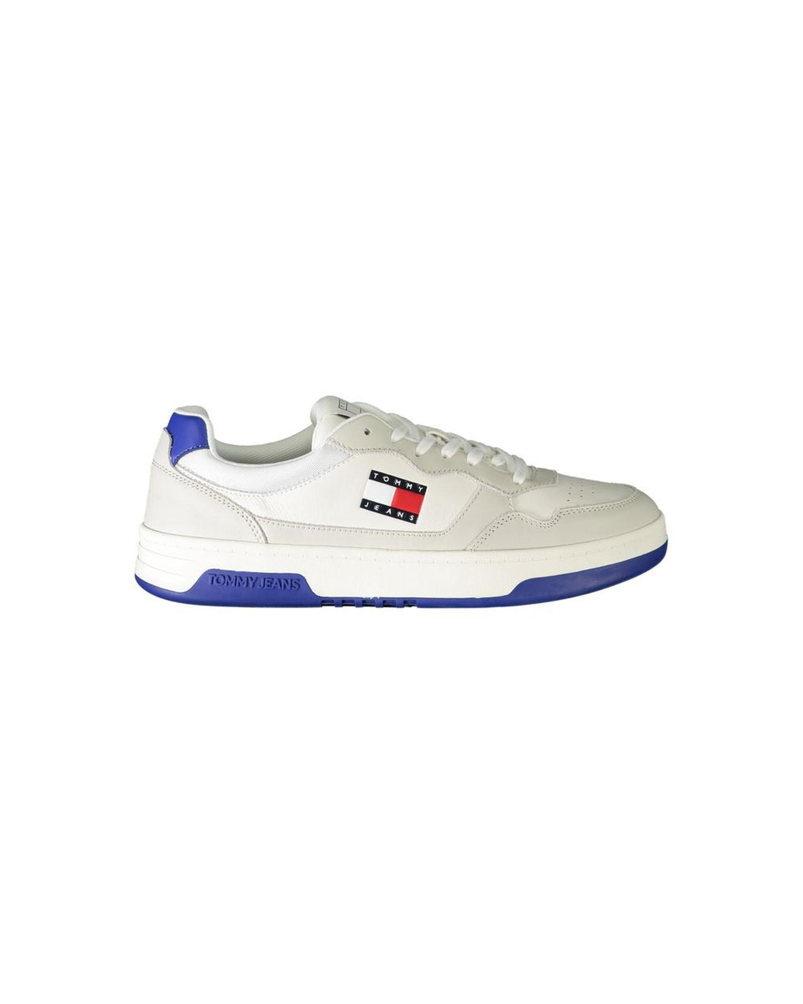 V539-TO-31950-EU45US12-202506180746-00 Tommy Hilfiger Men's White Leather Sneaker - 45 EU - Image 1