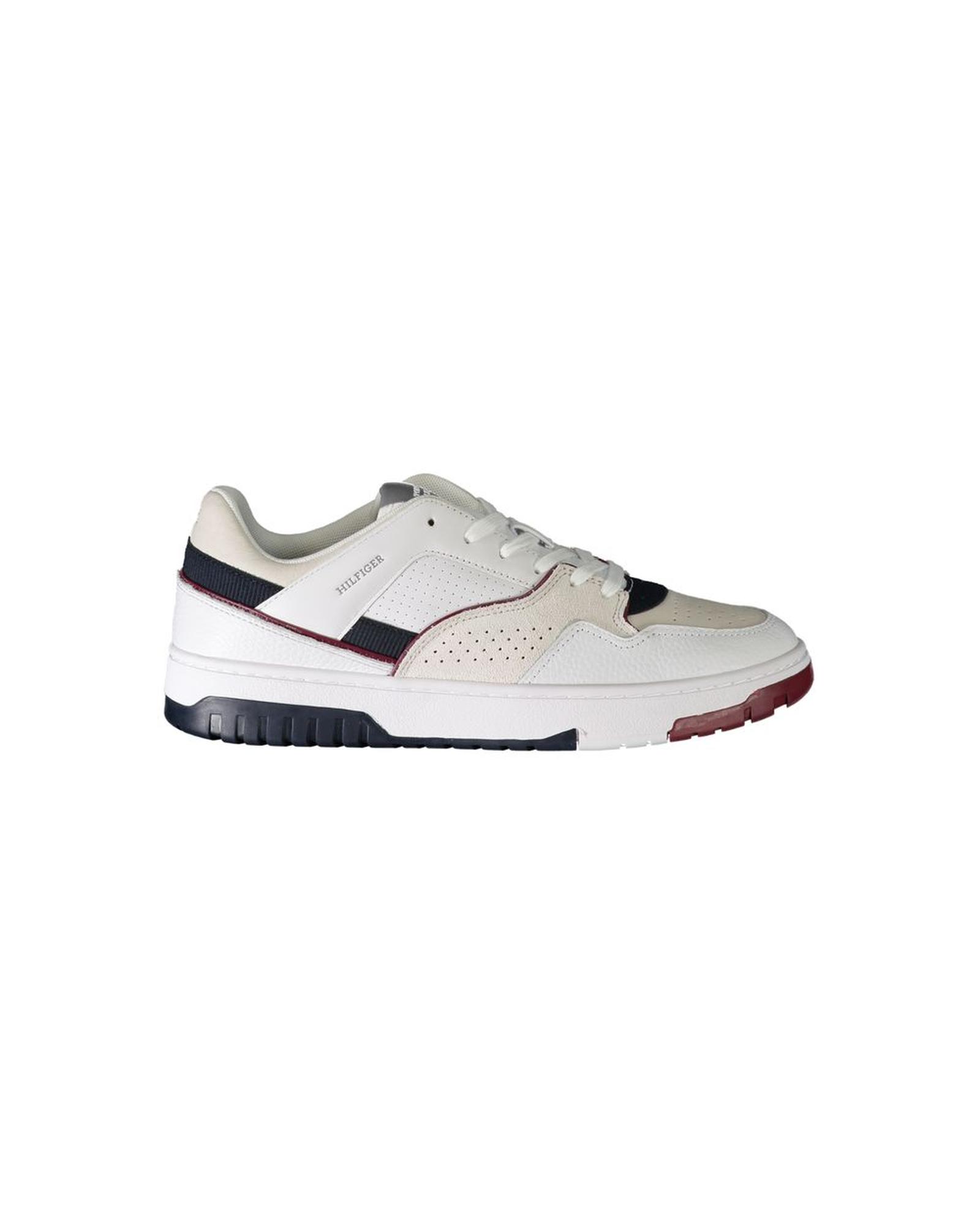 V539-TO-31956-EU45US12-202506180810-00 Tommy Hilfiger Men's White Polyester Sneaker - 45 EU - Image 1