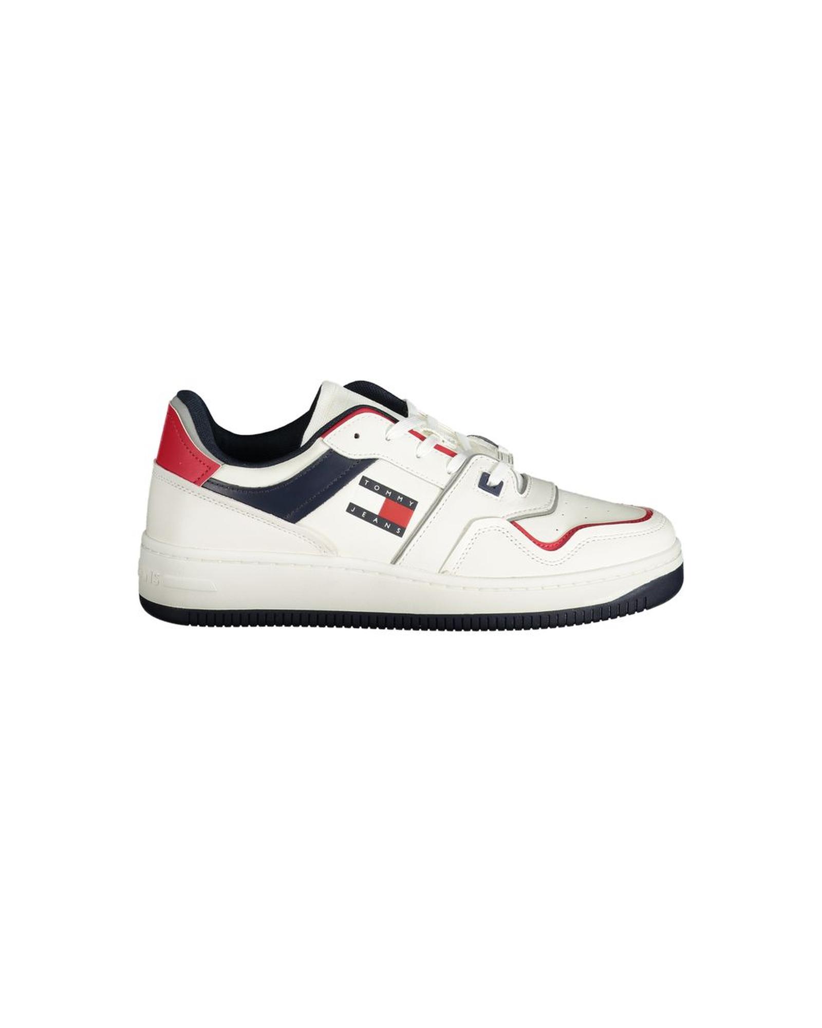 V539-TO-33490-EU45US12-202506180910-00 Tommy Hilfiger Men's White Polyester Sneaker - 45 EU - Image 1