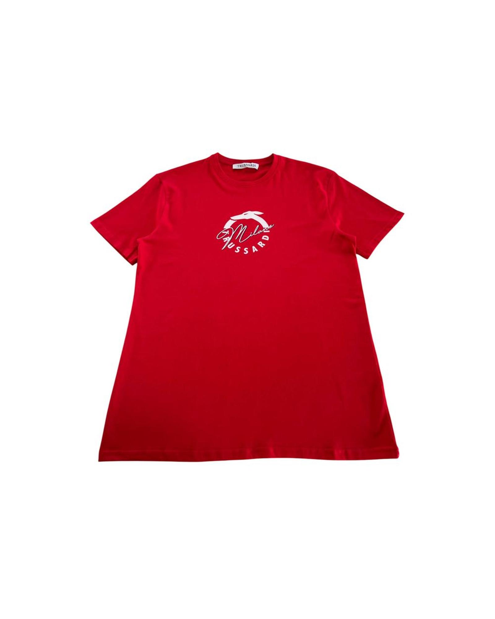 V539-TR-24797-M-202506181326-00 Trussardi Beachwear Men's Red Cotton T-Shirt - M - Image 1