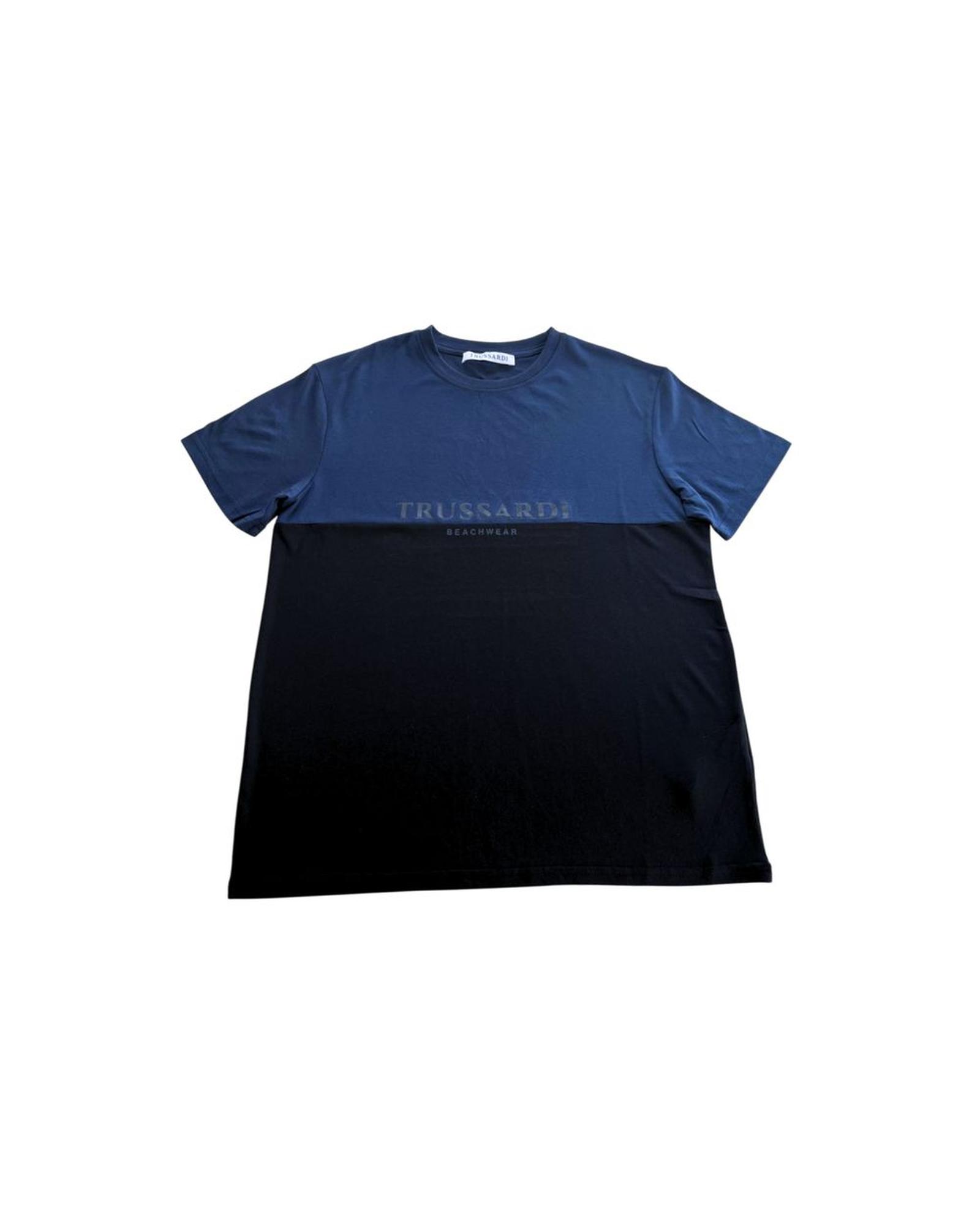 V539-TR-24798-L-202506181326-00 Trussardi Beachwear Men's Blue Polyester T-Shirt - L - Image 1