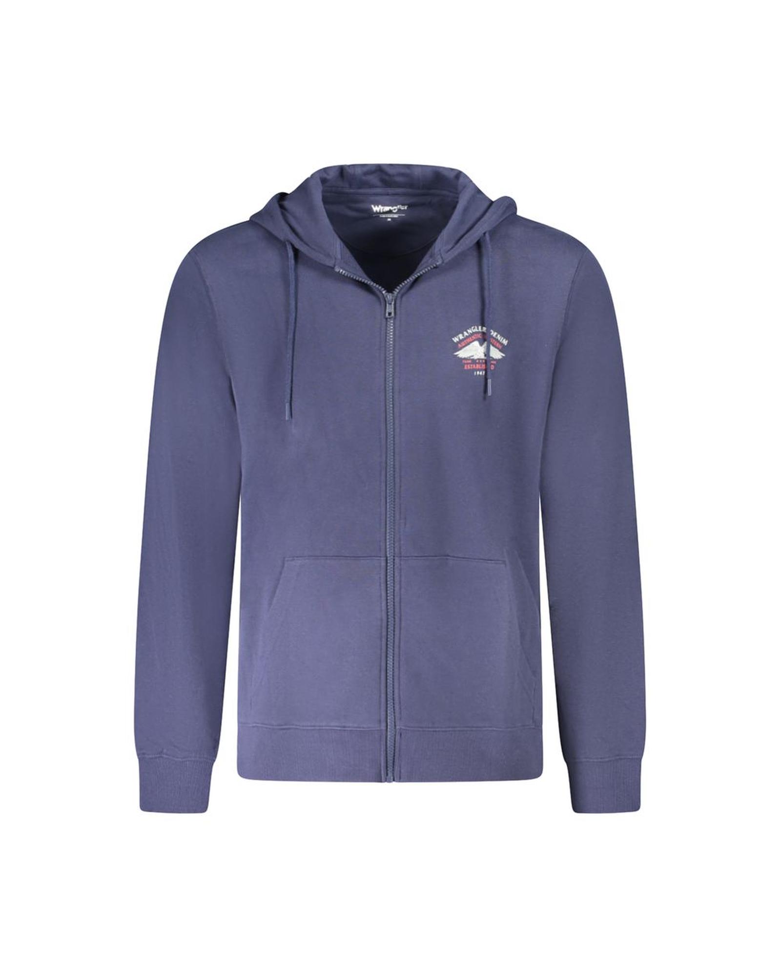 V539-WR-35310-S-202506181831-00 Wrangler Men's Blue Cotton Sweater - S - Image 1