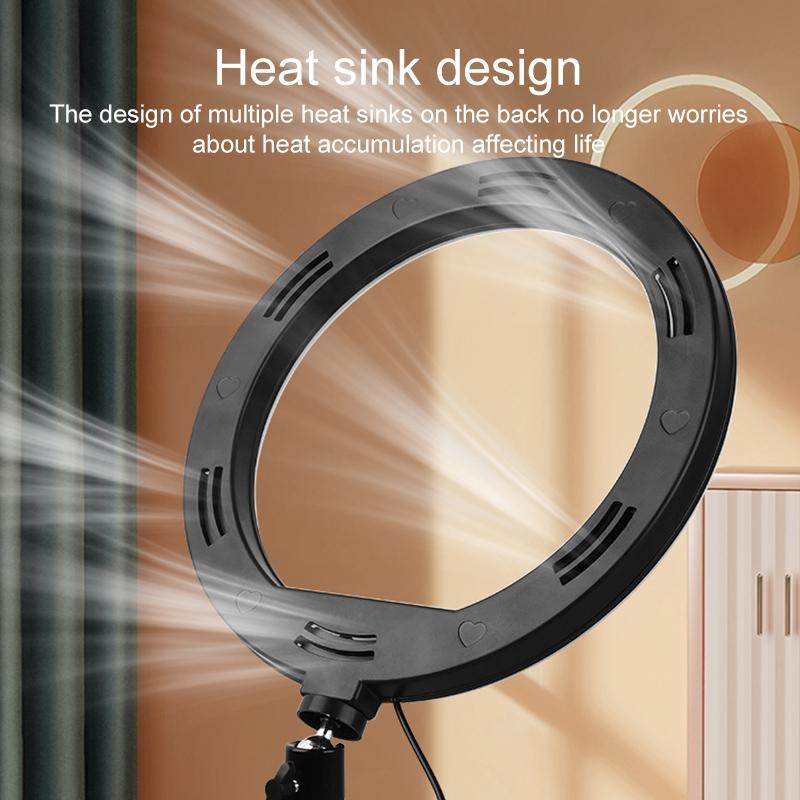 V562-0040PCM-202503062130-04 Adjustable 10 Led Fill Light Tripod with Phone Clamp - Image 5