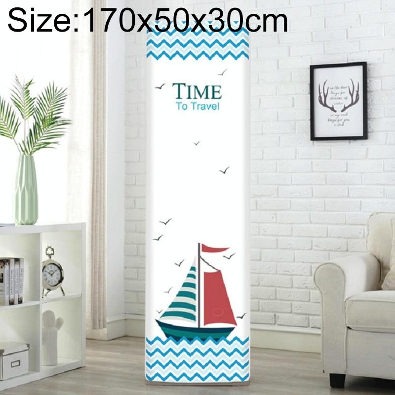 V562-0429377230DBT-202503031646-00 Vertical Cabinet Air Conditioning Cover - All-inclusive Fabric - 170x50x30cm - Sailboat Design - Image 1