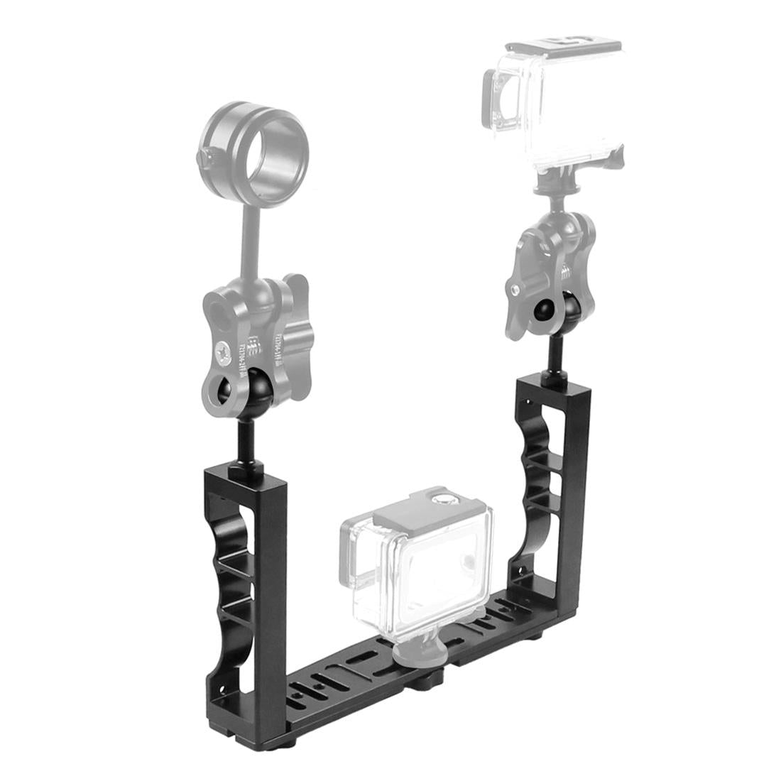 V562-052UP-202503062035-01 Adjustable Dual Handheld Lamp Arm for Action Cameras - Image 2