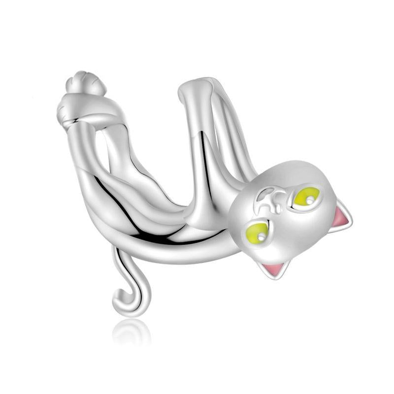 V562-1003413060DBT-202504111510-00 925 Sterling Silver White Cat Beaded Bracelet Bsc520 Sr - Image 1