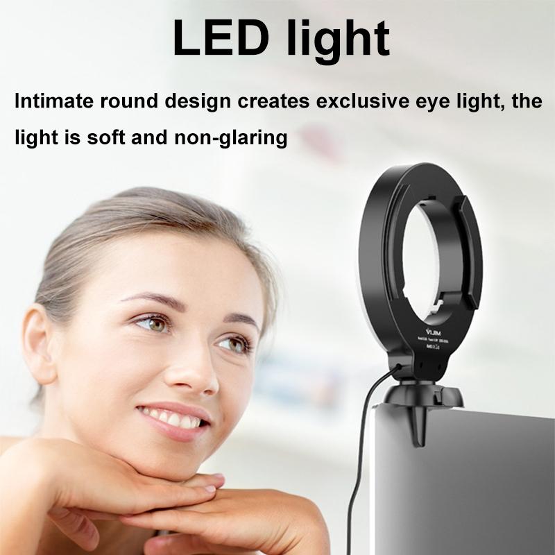 V562-1007654060DBT-221661-07 48leds Laptop Camera Beauty Ring Light - Clip Set 4-inch - Clip Set - Image 8