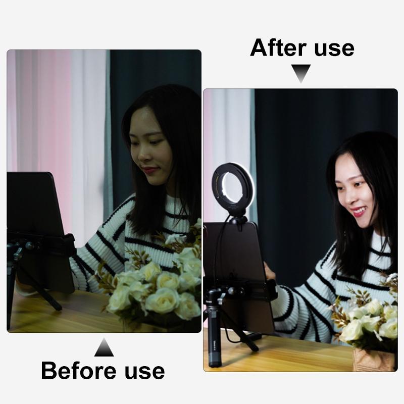 V562-1007654060DBT-221661-10 48leds Laptop Camera Beauty Ring Light - Clip Set 4-inch - Clip Set - Image 11