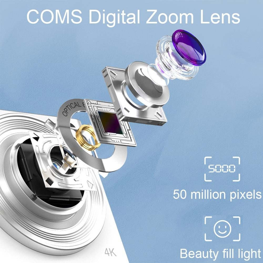 V562-1020023060DBT-220949-07 4k 8x Optical Zoom Telescopic Lens Digital Camera - White 2.88 Inch - Image 8