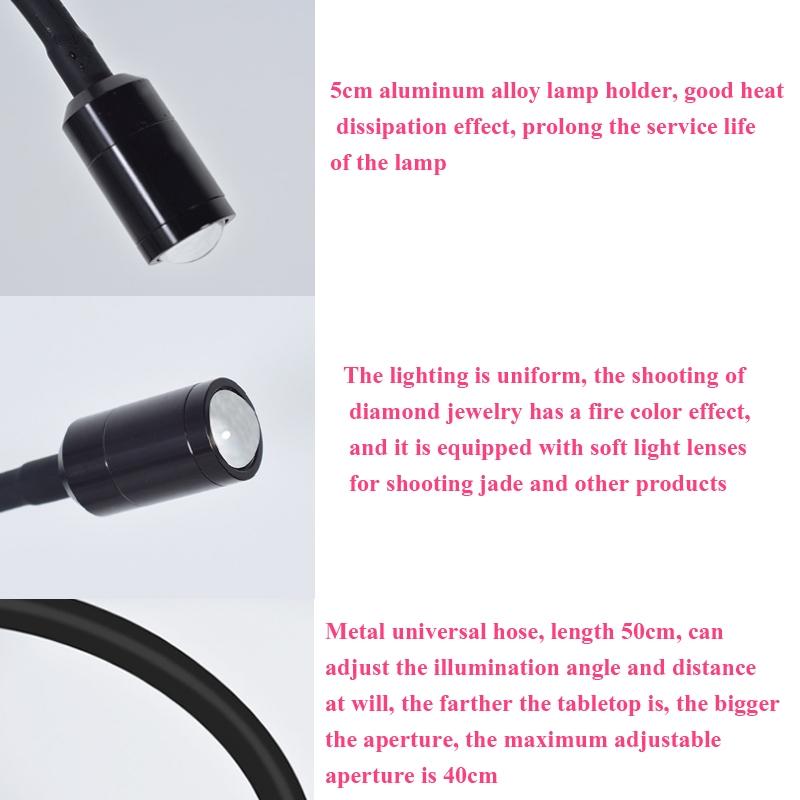 V562-1031750850DBT-202502212230-05 Adjustable Led Jewelry Table Lamp for Wenwan Diamond Jadeite Jade - Single Head - Image 7