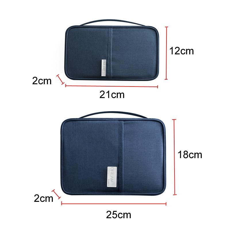 V562-1034083060DBT-202503282011-02 Waterproof Travel Document Bag Black Large - Blue Large - Image 3