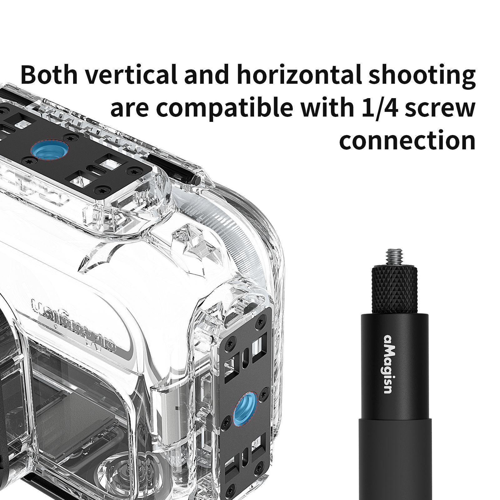 V562-1053554060DBT-219868-05 60m Waterproof Dive Shell for Magisn Camera - Horizontal & Vertical Shooting - For Insta360 Ace Pro - Image 6