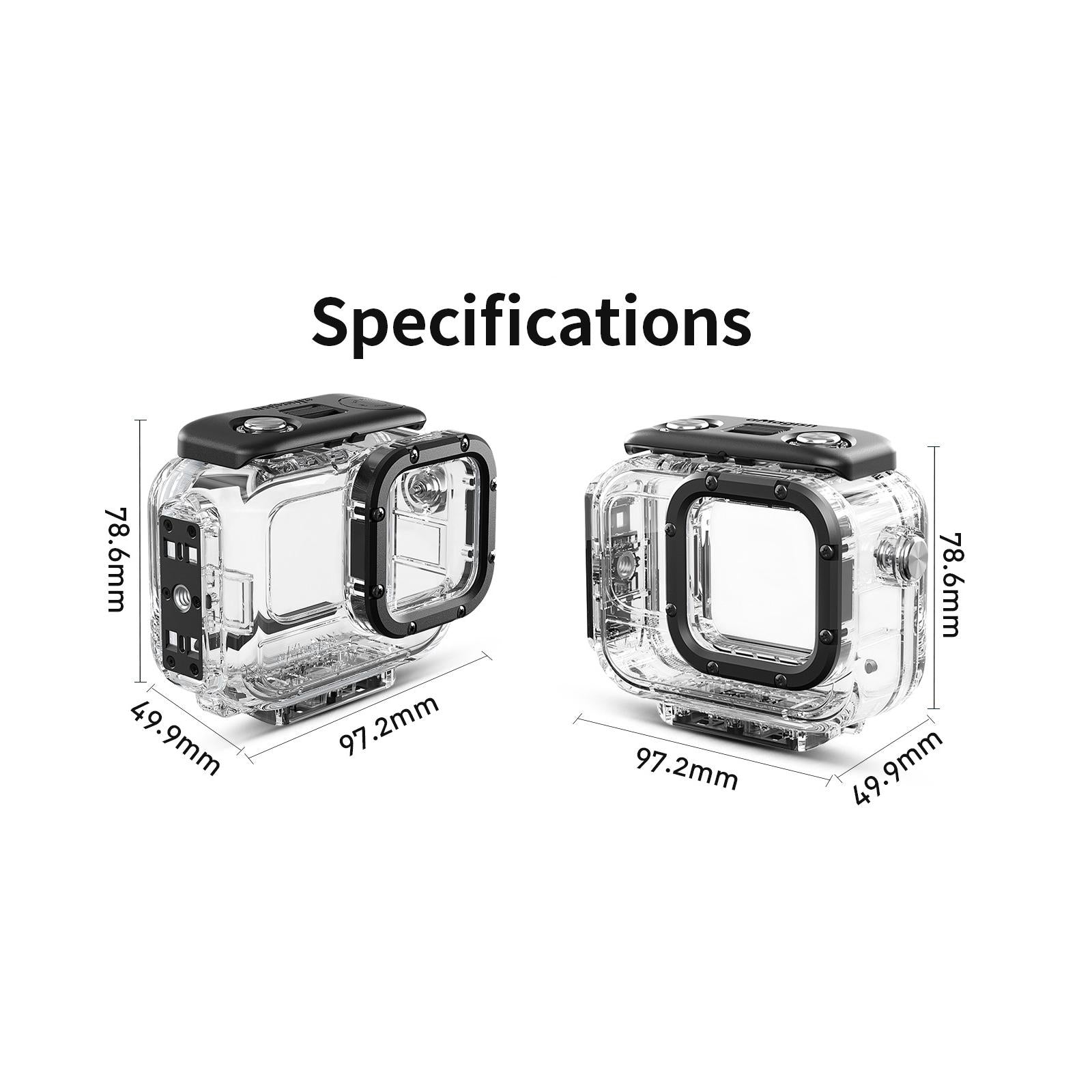 V562-1053554060DBT-219868-13 60m Waterproof Dive Shell for Magisn Camera - Horizontal & Vertical Shooting - For Insta360 Ace Pro - Image 14