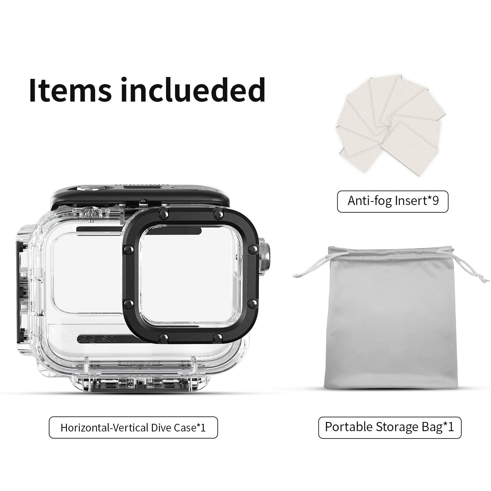 V562-1053554060DBT-219868-14 60m Waterproof Dive Shell for Magisn Camera - Horizontal & Vertical Shooting - For Insta360 Ace Pro - Image 15