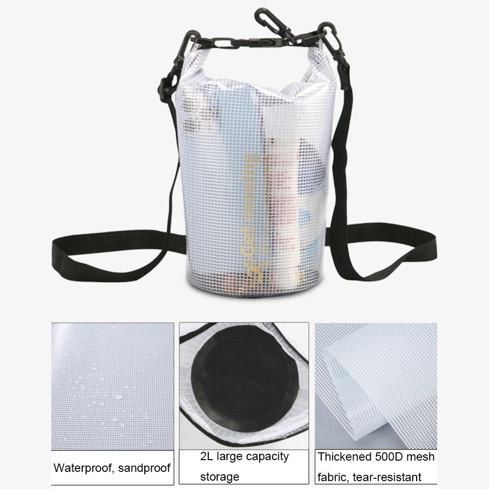 V562-1068304060DBT-202504251740-04 2L Waterproof Bag For Beach Rafting And Swimming Translucent Design - Image 5