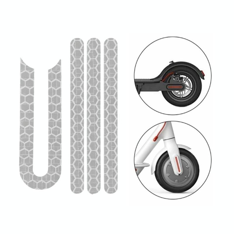 V562-1081902750DBT-202505291145-00 Reflective Sticker for Xiaomi Mijia M365 Pro Scooter - White - Image 1