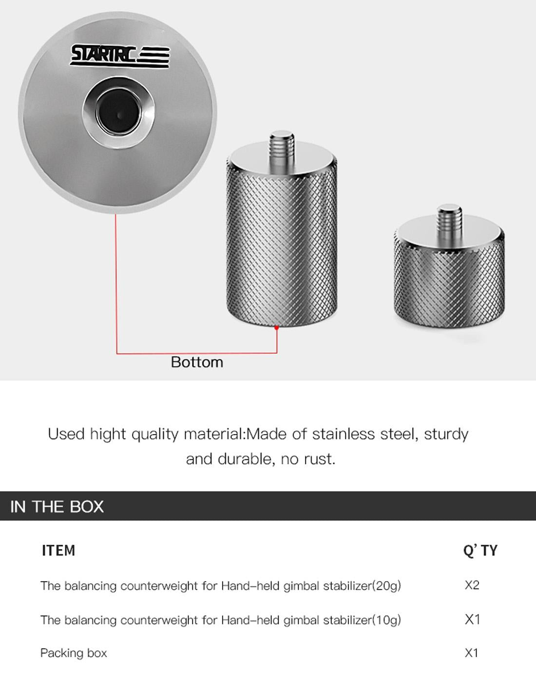 V562-1120POD-220095-07 50g Anti-shake Counterweight for Dji Om4 / Mobile 3 Gimbal - Image 8