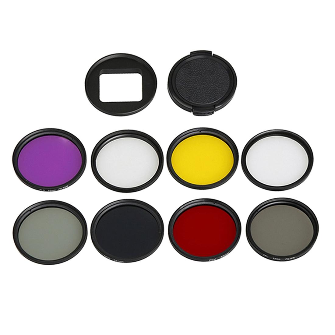 V562-1131ACD-202505221316-01 52mm Lens Filter Set for Gopro Hero5 Action Camera - Cpl Uv Nd8 Nd2 Star 8 Fld - Image 2