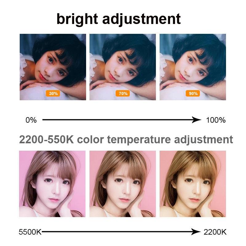 V562-12086650DBT-202503061835-05 Adjustable 6 Led Ring Light with Strong Clip - 2m Desktop Computer Clip Light - Image 6