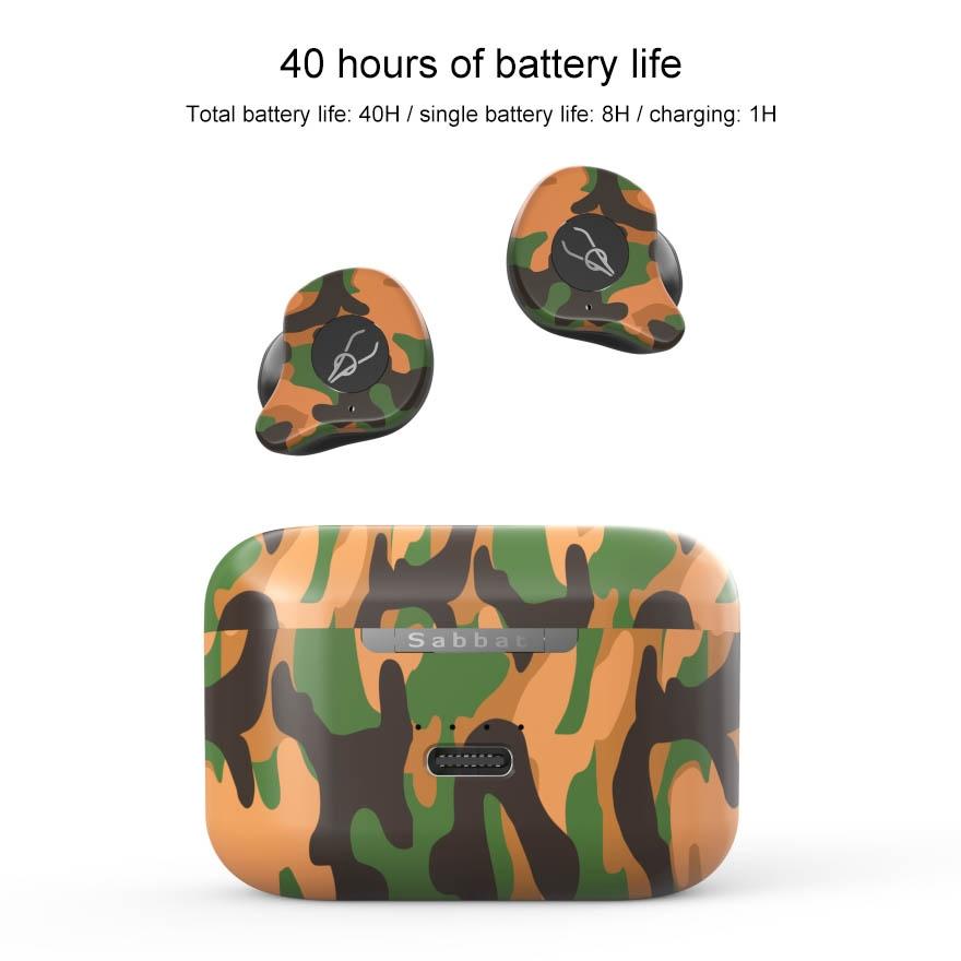 V562-20077000ADE-202503061825-03 Waterproof Wireless Bluetooth Earphones with Charging Box - X12 Ultra- Sahara Camo - Image 4