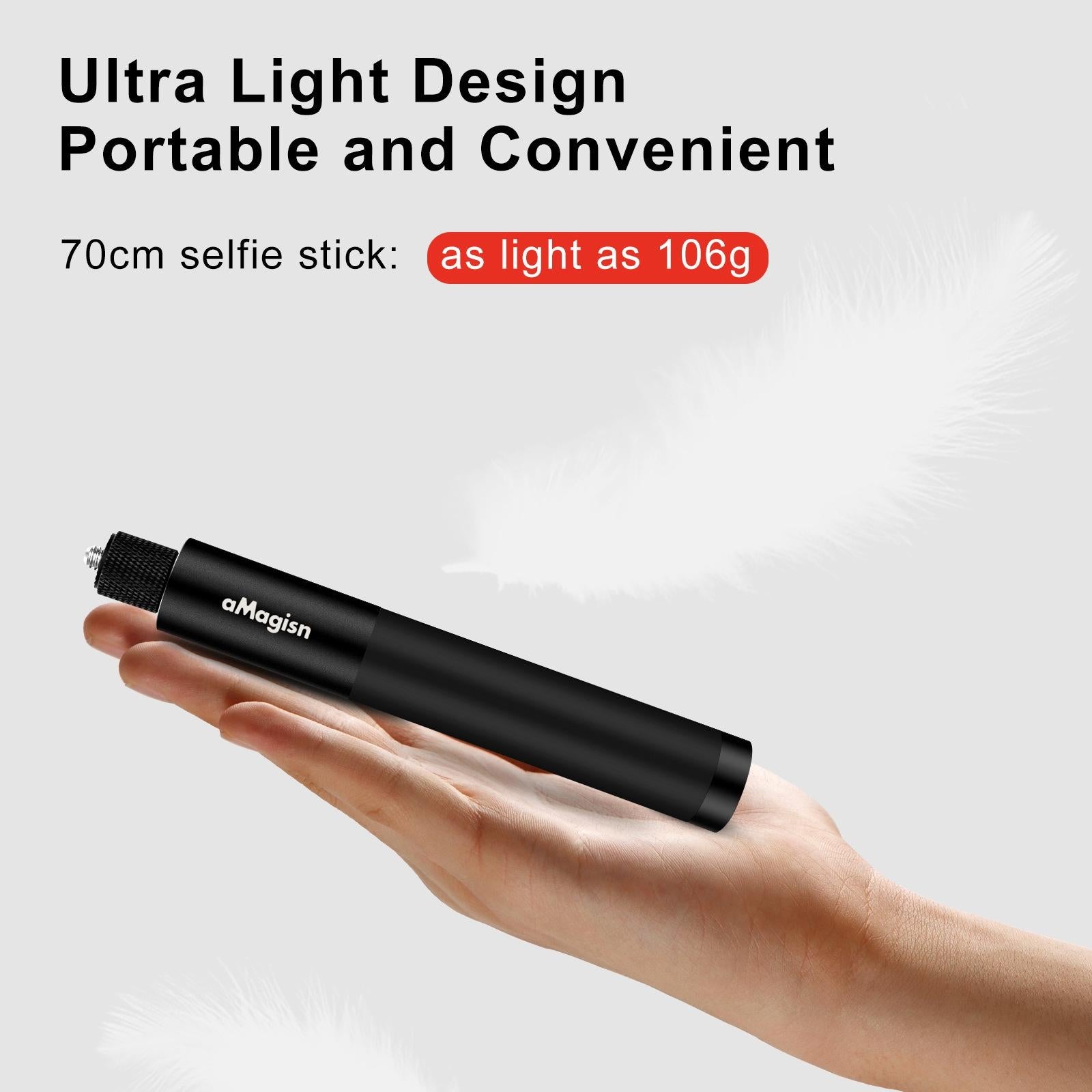 V562-2039554060DBT-219803-07 70cm Straight Pull Selfie Stick for Sports Cameras with 3 Jaw Screw - Rod+1/4 Turn 3 Jaw+Screw - Image 8