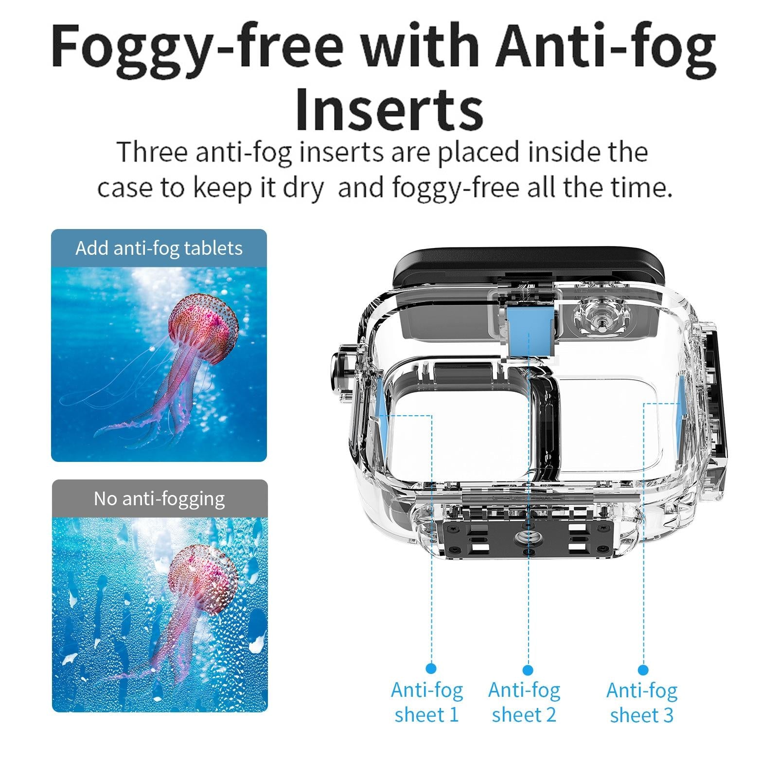 V562-2053554060DBT-219870-07 60m Waterproof Dive Shell for Magisn Camera - Horizontal & Vertical Shooting - For Insta360 Ace - Image 8