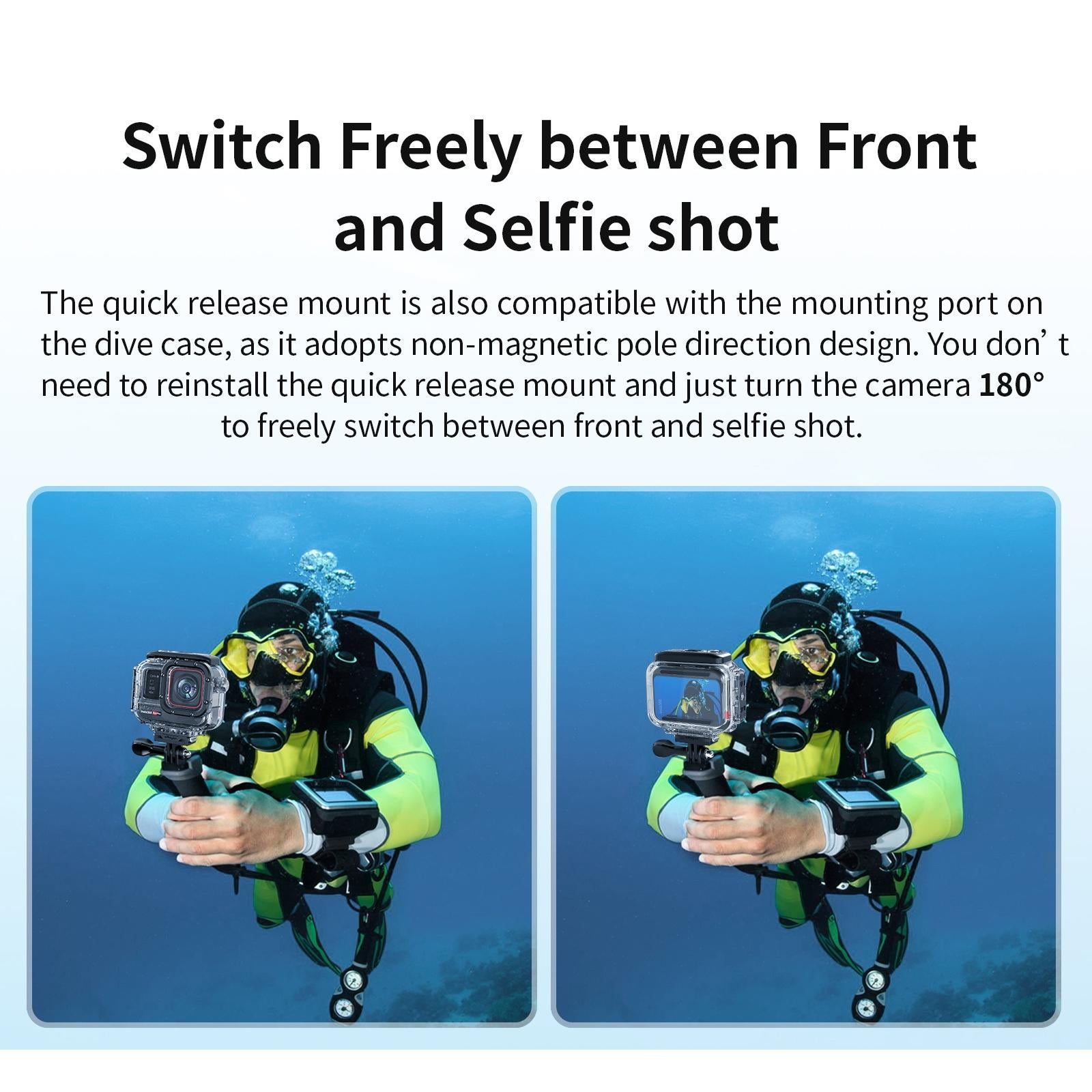 V562-2053554060DBT-219870-08 60m Waterproof Dive Shell for Magisn Camera - Horizontal & Vertical Shooting - For Insta360 Ace - Image 9