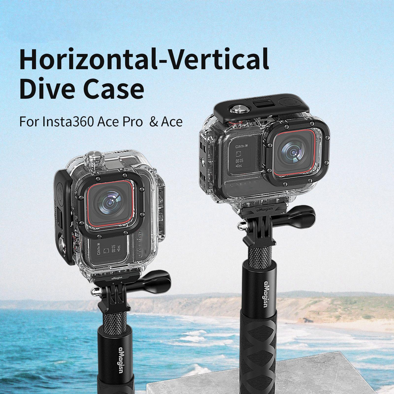 V562-2053554060DBT-219870-09 60m Waterproof Dive Shell for Magisn Camera - Horizontal & Vertical Shooting - For Insta360 Ace - Image 10