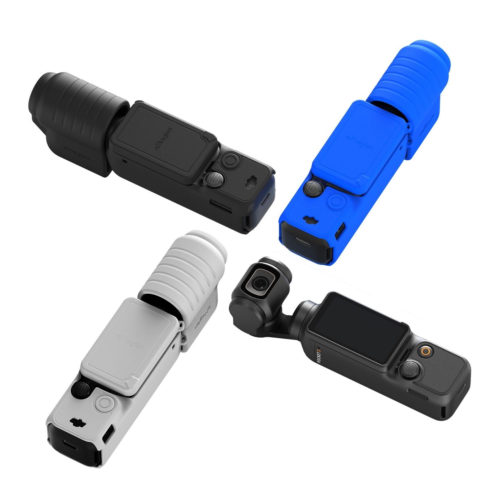 V562-2075554060DBT-202505211925-02 5-in-1 Silicone Case for Dji Pocket 3 Camera Accessories - 5 In 1 Blue - Image 3